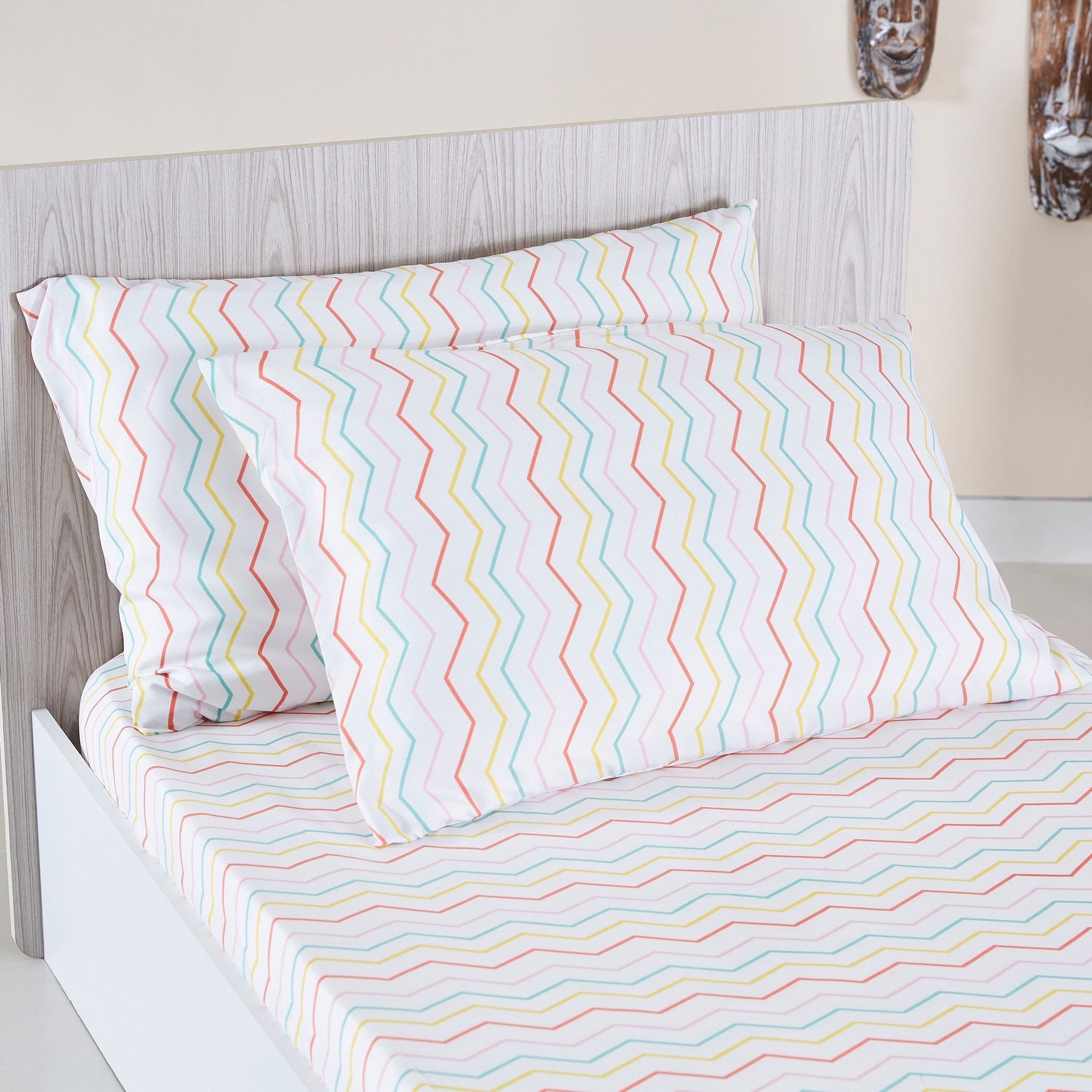 طقم غطاء وسادة من قطعتين بطبعات شيفرون - 50x75 سم-hbxhomeware-hbxkidsandyouth-image-1