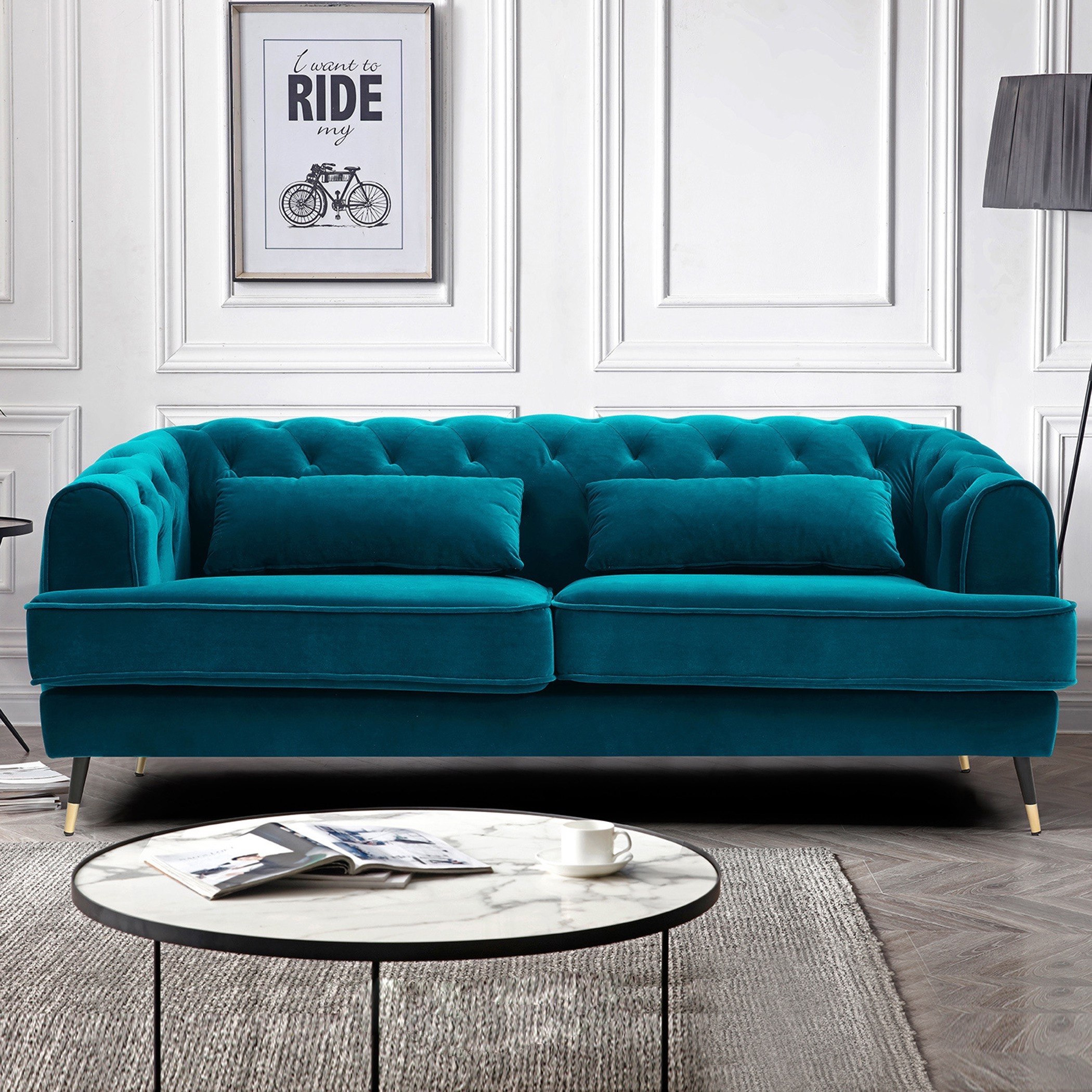 كنبة مخمليّة 3 مقاعد مع وسادتين من آليسون-hbxlivingroom-sofasandarmchairs-sofas-image-1