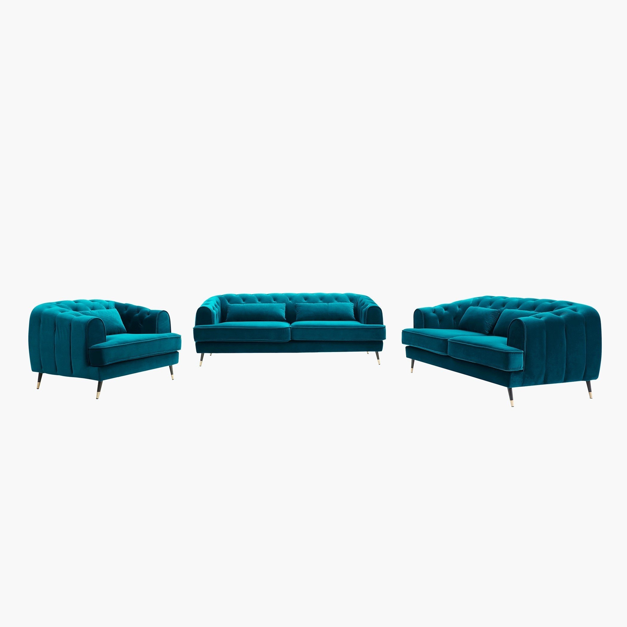 كنبة مخمليّة مقعدين مع وسادتين من أليسون-hbxlivingroom-sofasandarmchairs-sofas-image-5