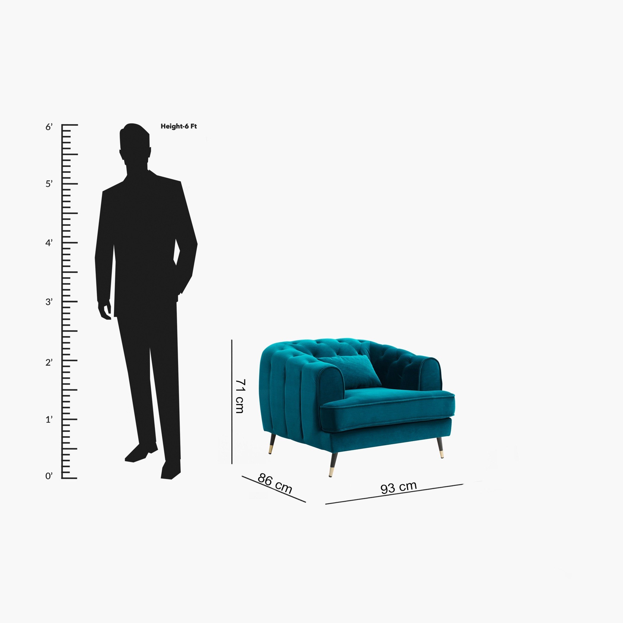 كنبة مخمليّة مقعد واحد مع وسادة من آليسون-hbxlivingroom-sofasandarmchairs-sofas-image-7