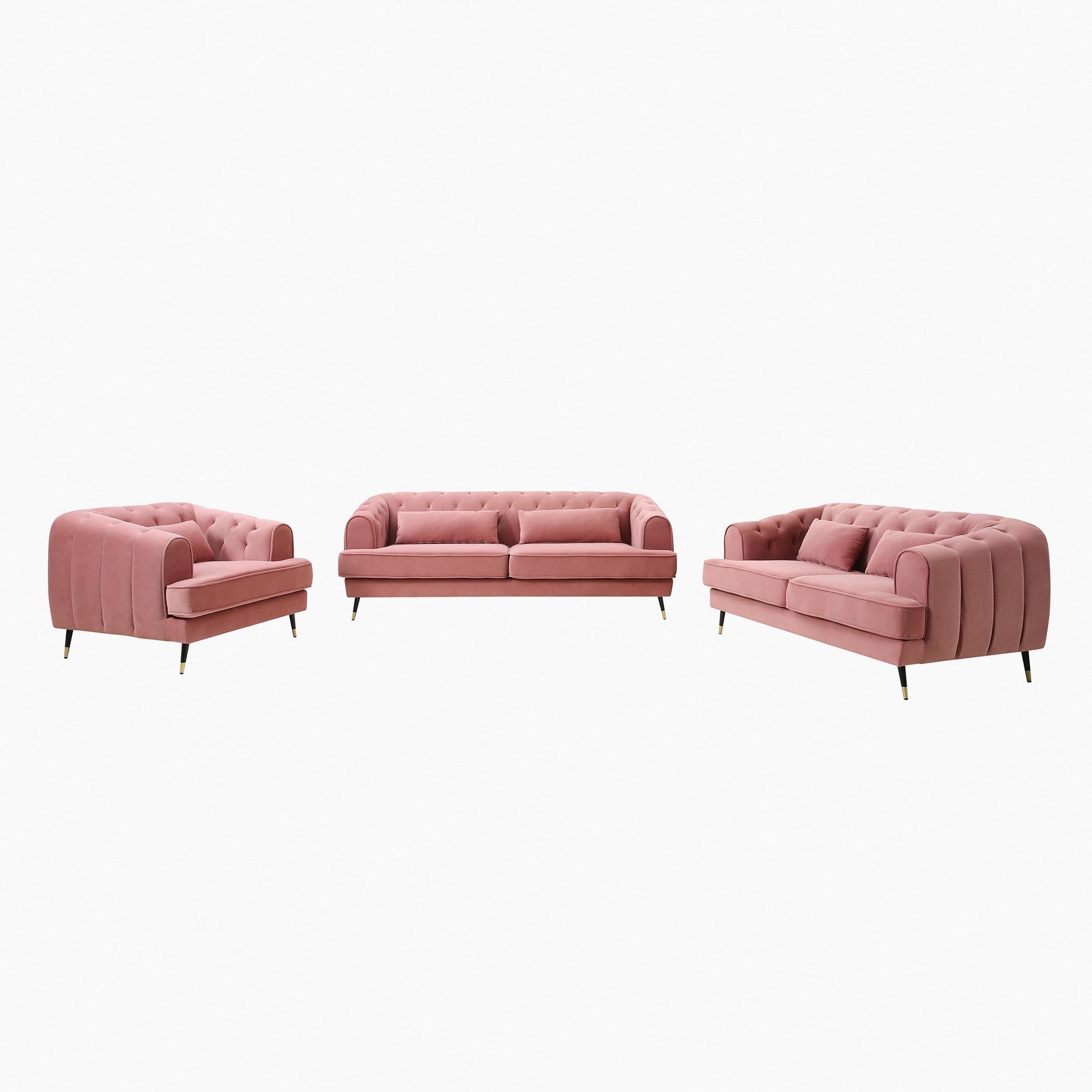 كنبة مخمليّة مقعدين مع وسادتين من آليسون-hbxlivingroom-sofasandarmchairs-sofas-image-4