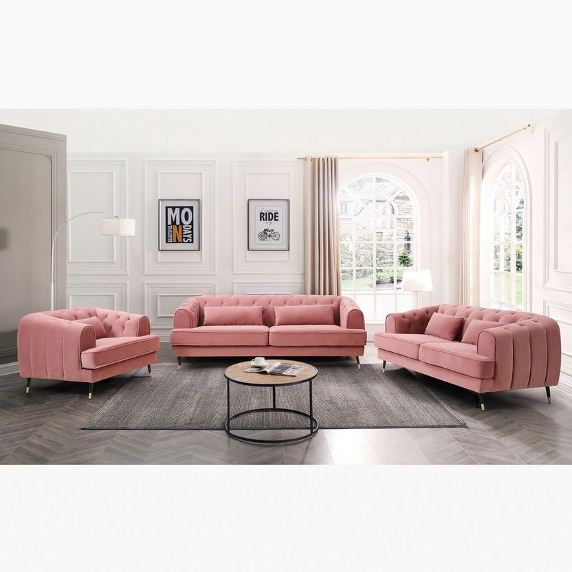 Alison 1-Seater Velvet Sofa with Cushion-Sofas-image-4