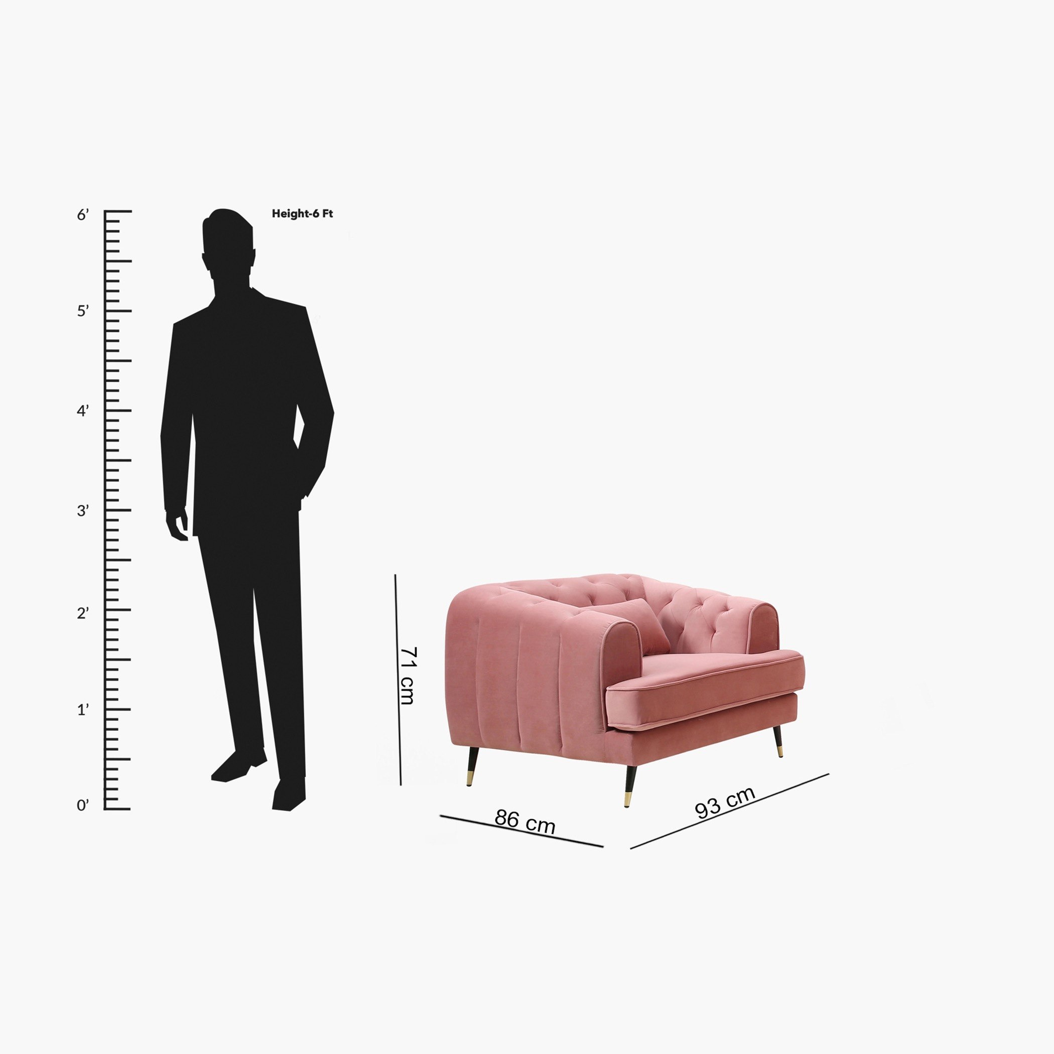 كنبة مخمليّة مقعد واحد مع وسادة من آليسون-hbxlivingroom-sofasandarmchairs-sofas-image-6