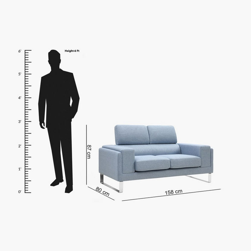 Oslo 2-Seater Fabric Sofa-Sofas-image-6