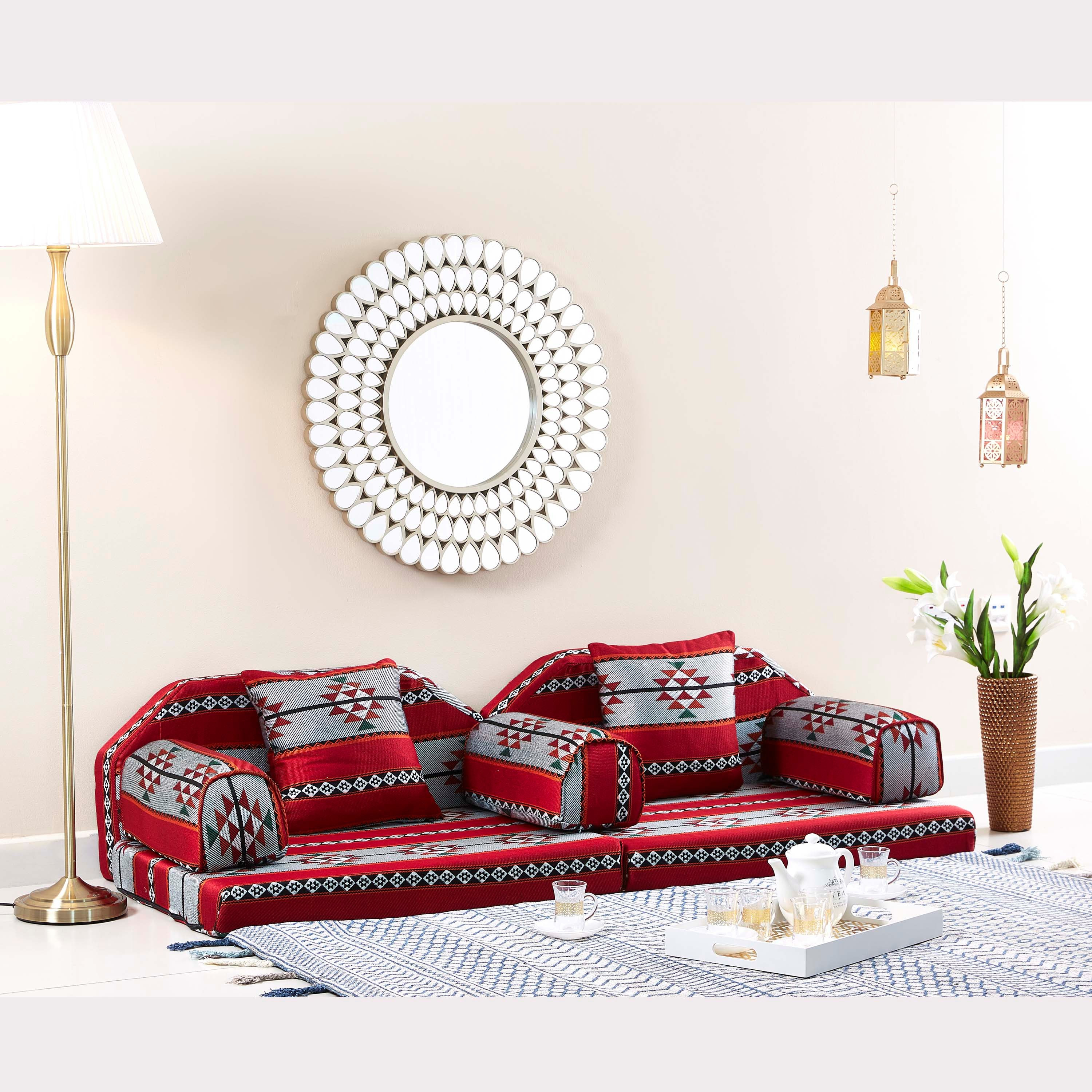 SleepEase iFaris 2-Seater Folding Majlis - 60x180x10 cm-hbxdecorandfurnishings-homefurnishings-cushionsandcovers-floorcushions-image-7