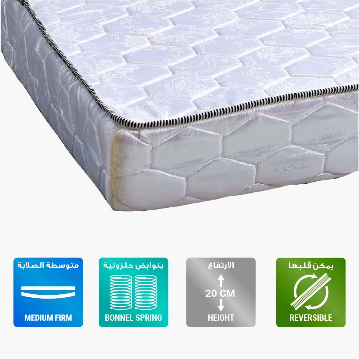 مرتبة بطّية ثلاثية ونوابض للسفر والضيوف من ليون - 90x190 سم-hbxfurniture-bedroom-mattresses-single-image-1