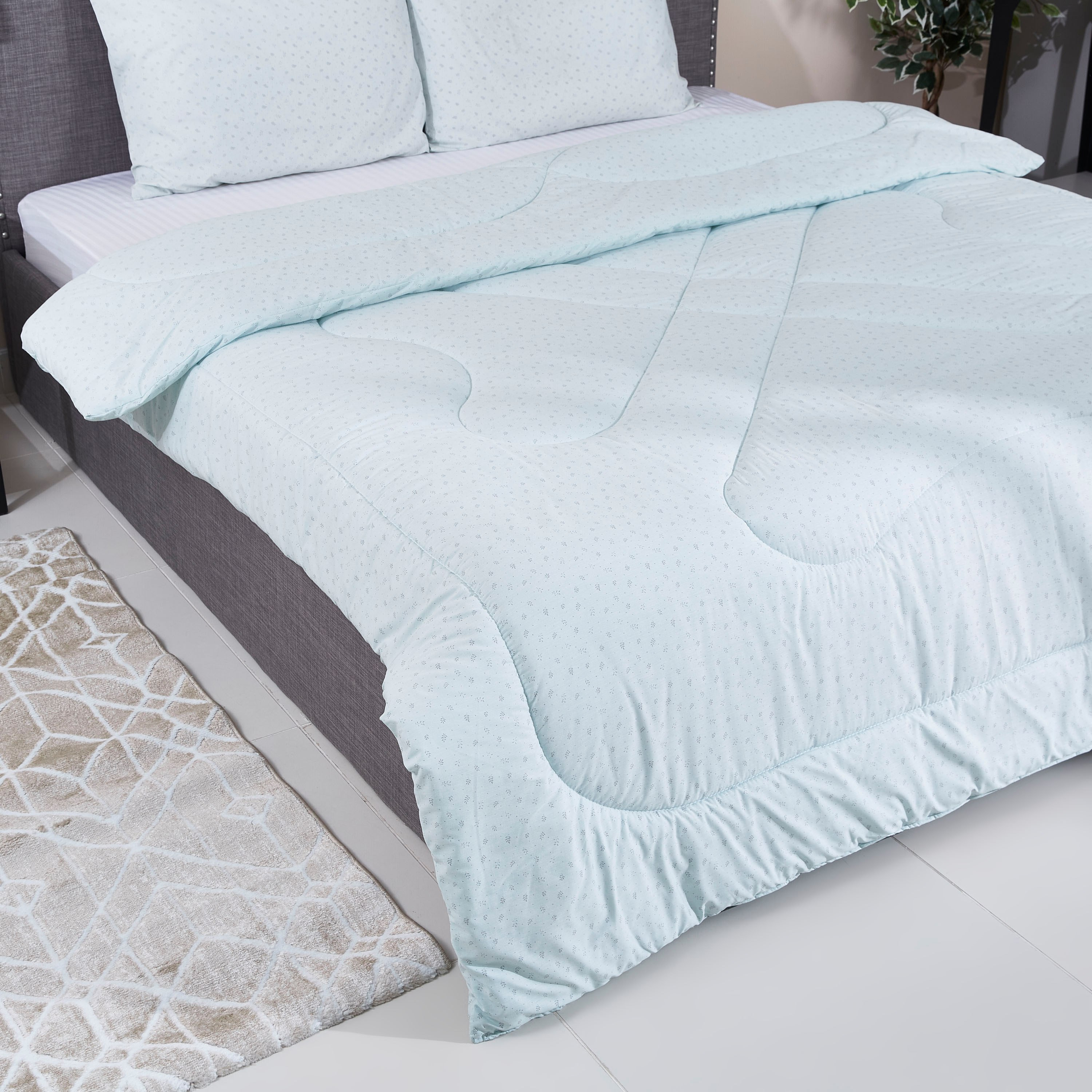 طقم لحاف كينج من القطن 3 قطع بطبعات من فيرن - 220x240 سم-hbxhomeware-hbxdecorandfurnishings-image-2