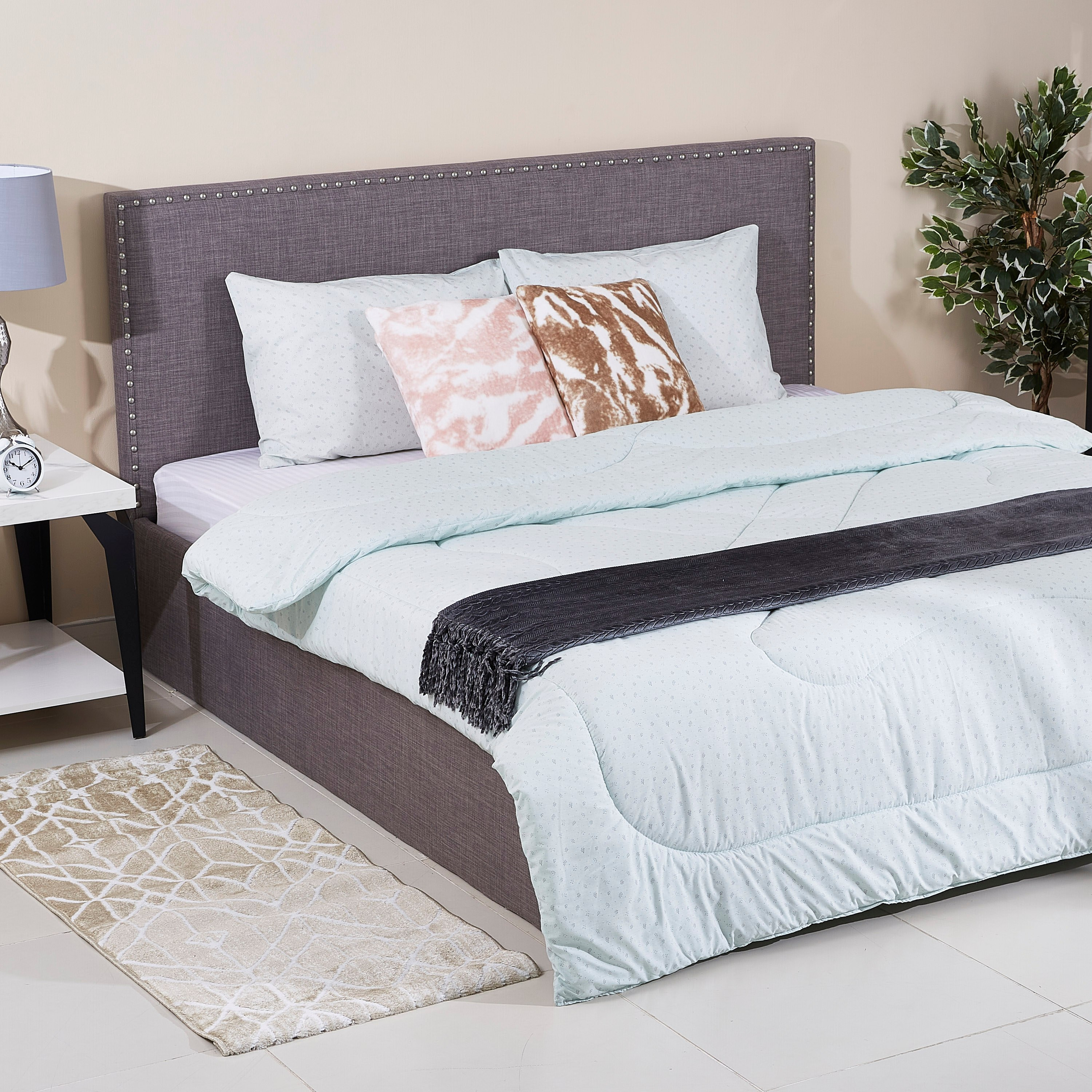 طقم لحاف كينج من القطن 3 قطع بطبعات من فيرن - 220x240 سم-hbxhomeware-hbxdecorandfurnishings-image-5