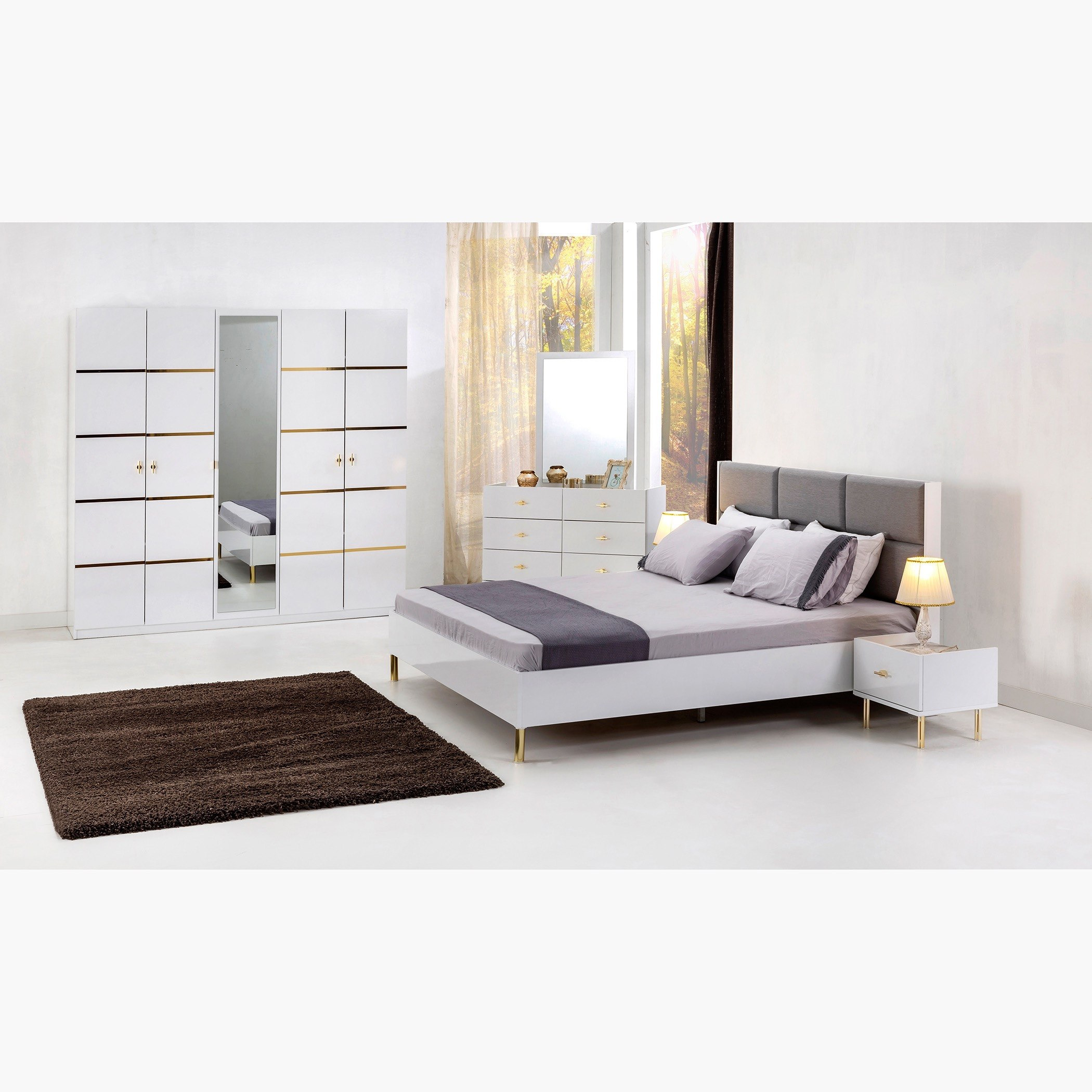خزانة ملابس 5 أبواب بمرآة من إليتا-hbxfurniture-wardrobes-image-5