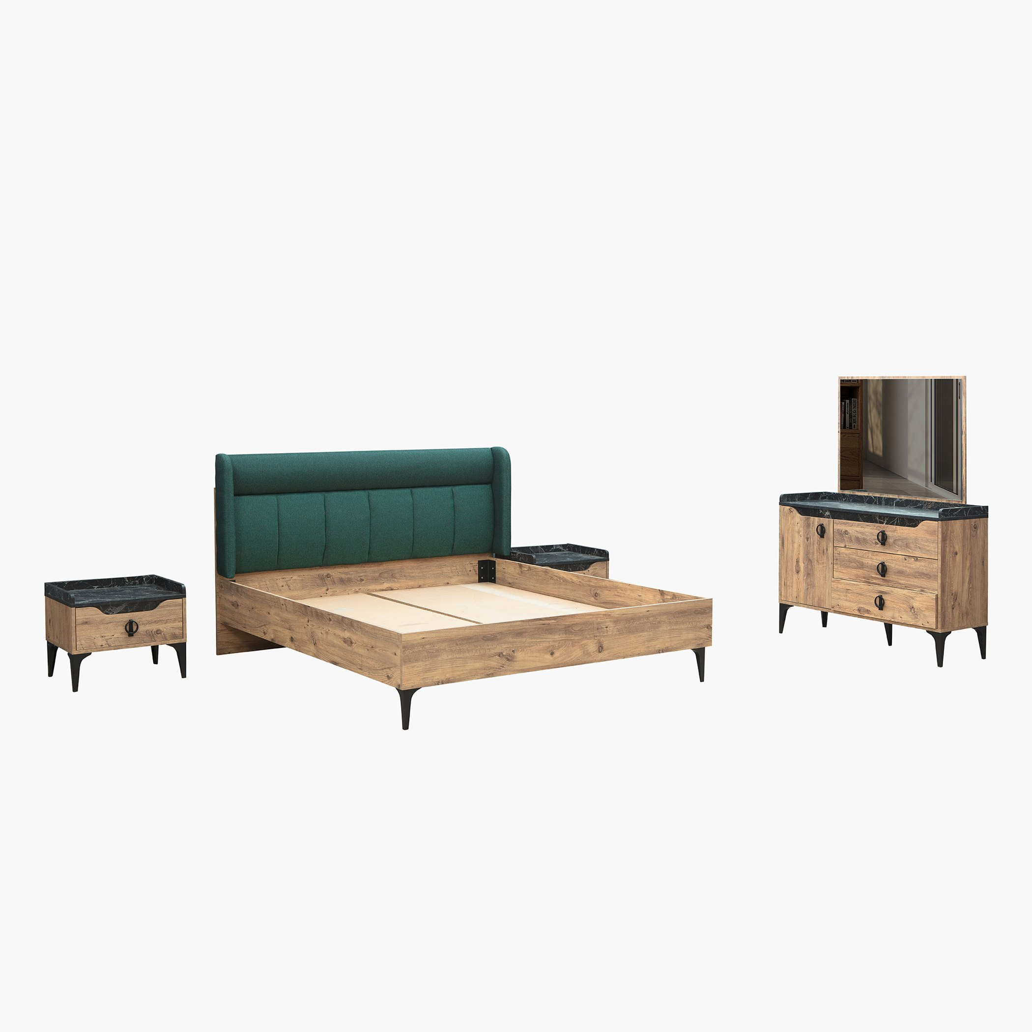 طقم غرفة نوم كينج 5 قطع من لسبون- 180x200 سم-hbxbedroom-bedsandbedsets-bedroomsets-king-image-2