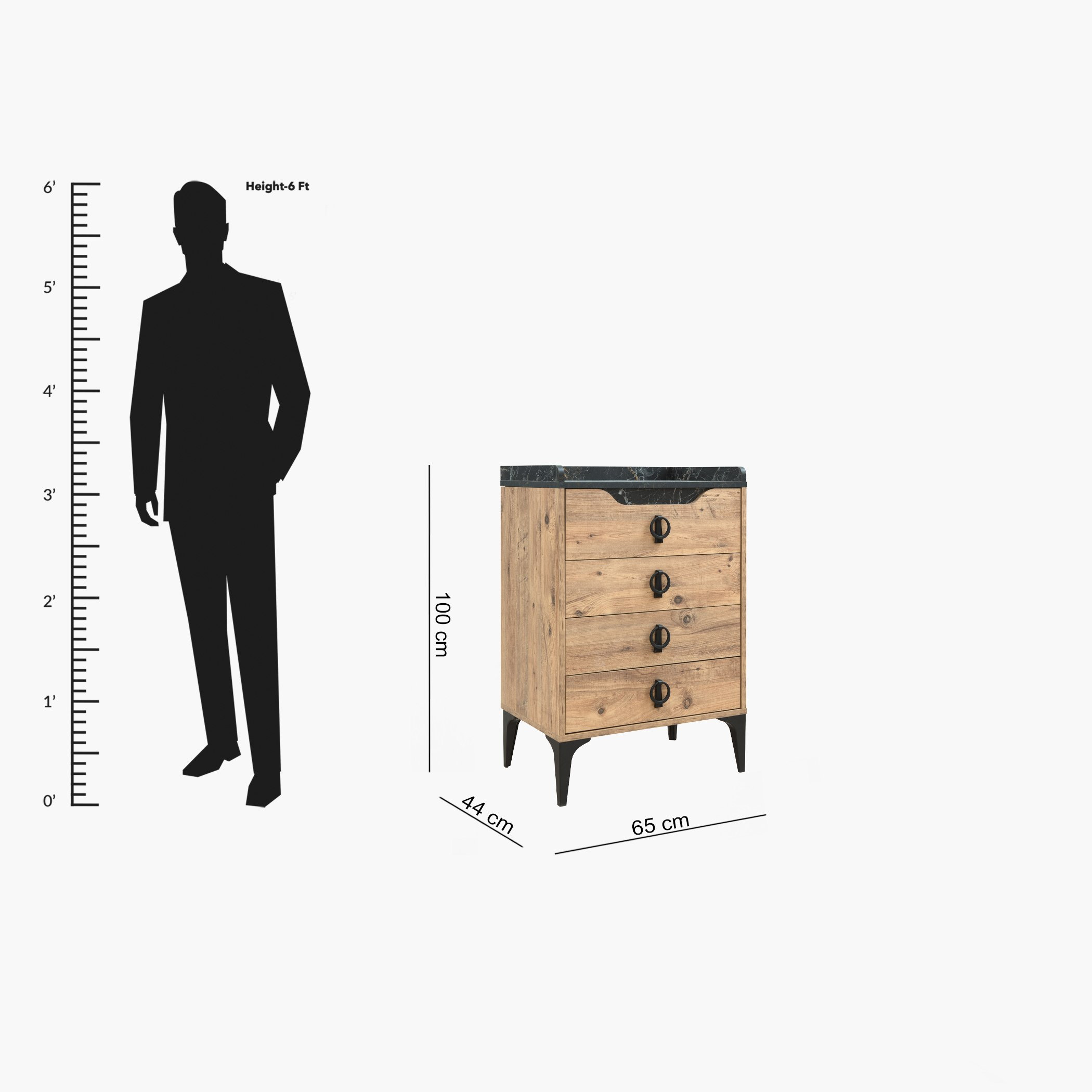 وحدة تخزين بـ 4- أدراج - لسبون-hbxfurniture-dressersandchests-chestofdrawers-image-7