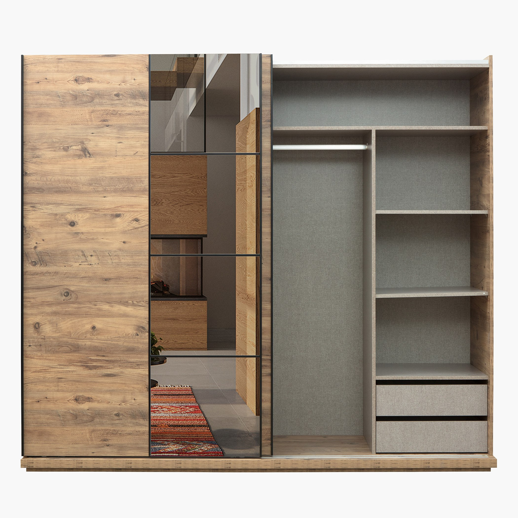 خزانة ملابس بباب انزلاقي مع مرآة من لسبون-hbxfurniture-wardrobes-image-6