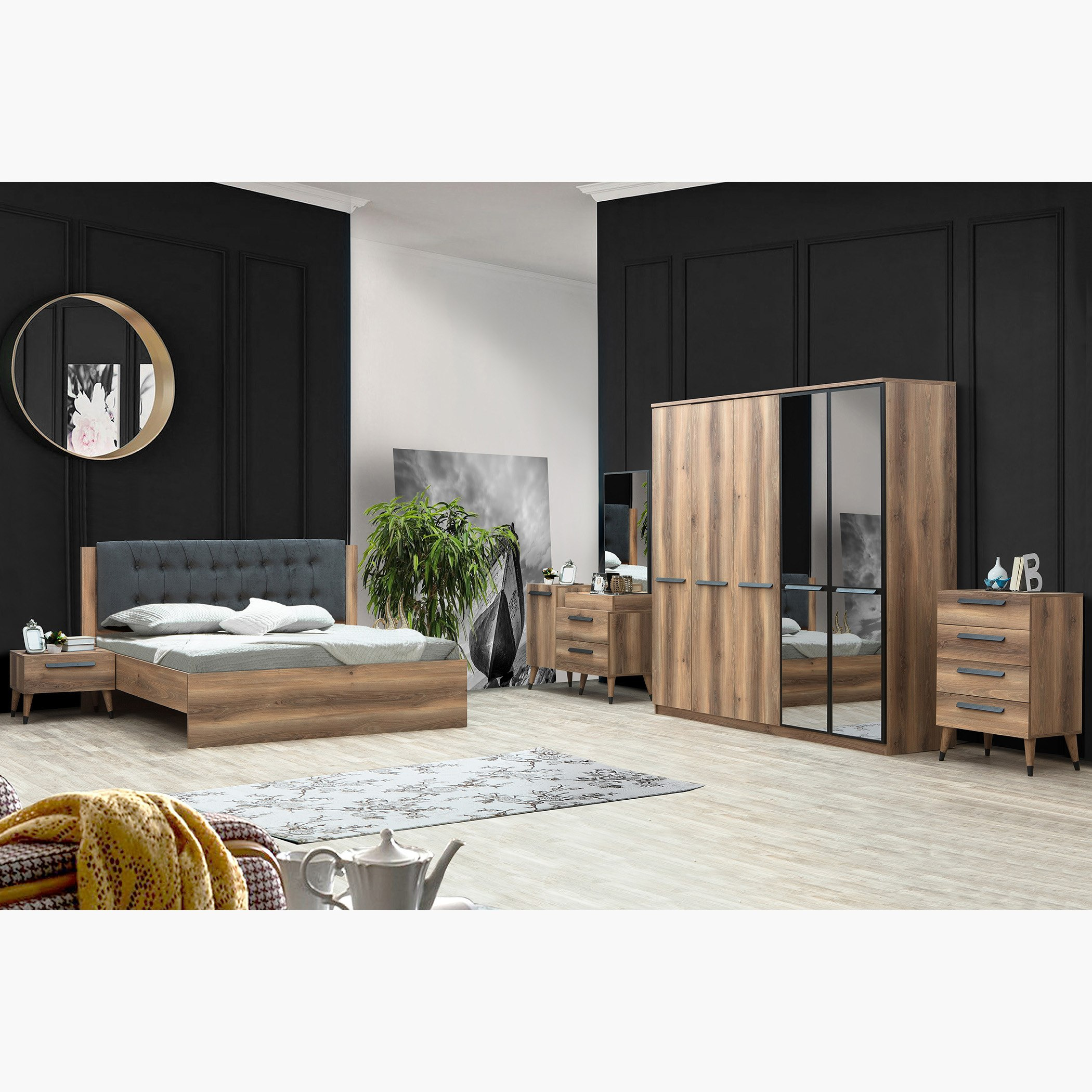 طقم غرفة نوم كينج 5 قطع من نيفادا- 180x200 سم-hbxbedroom-bedsandbedsets-bedroomsets-king-image-15