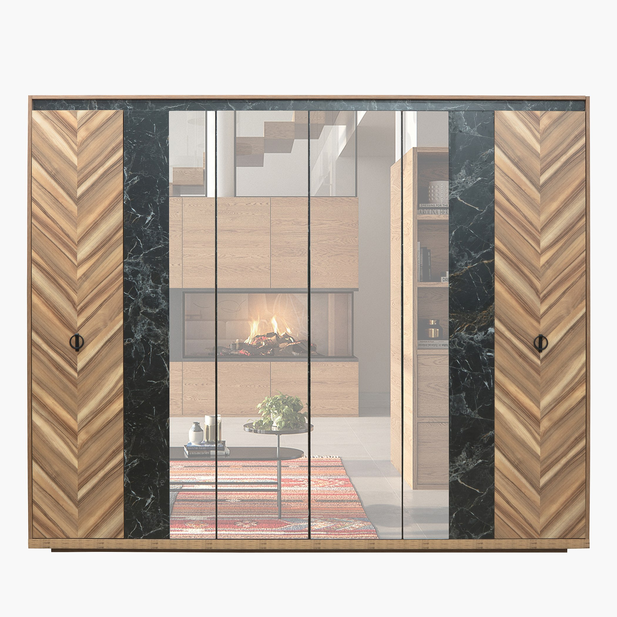خزانة ملابس بـ 6 أبواب ومرآيا من فيرونا-hbxfurniture-wardrobes-image-2