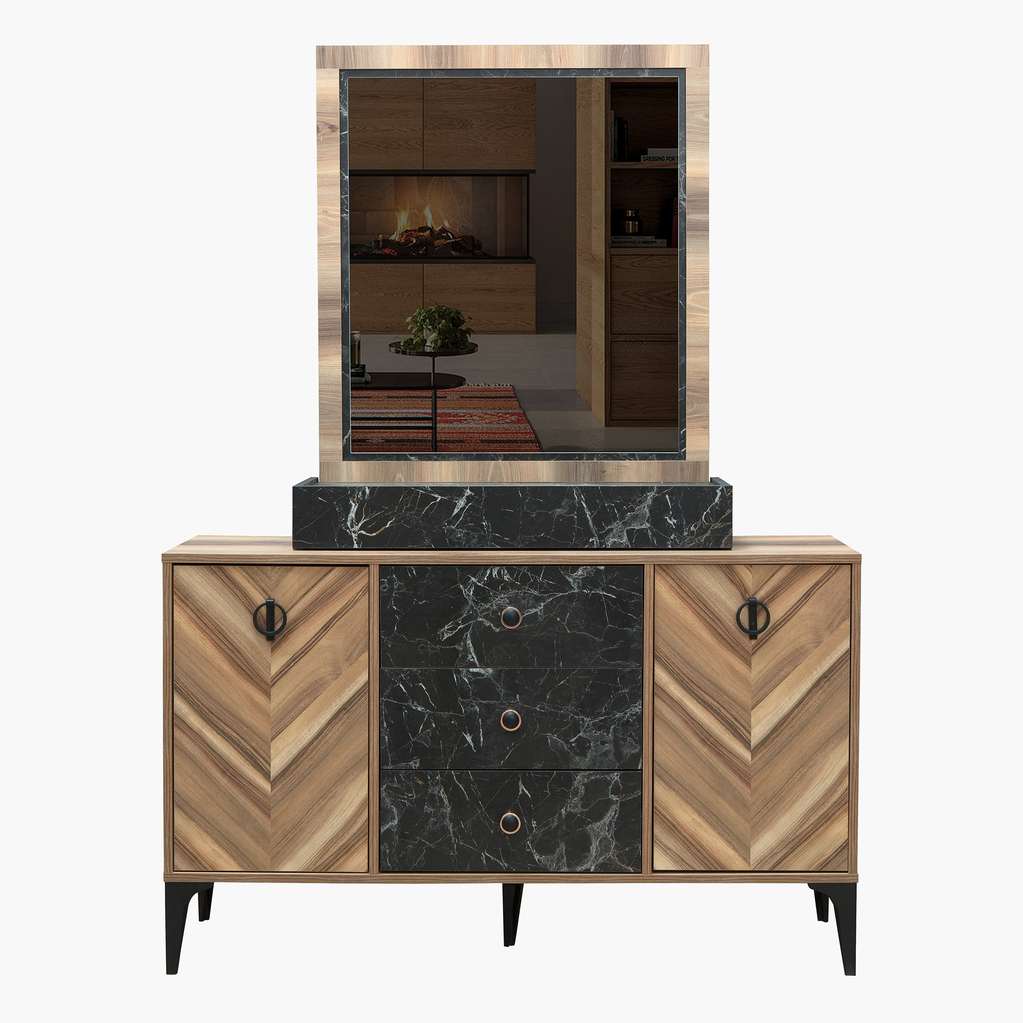 طقم غرفة نوم كينج 5 قطع من فيرونا- 180x200 سم-hbxbedroom-bedsandbedsets-bedroomsets-king-image-10
