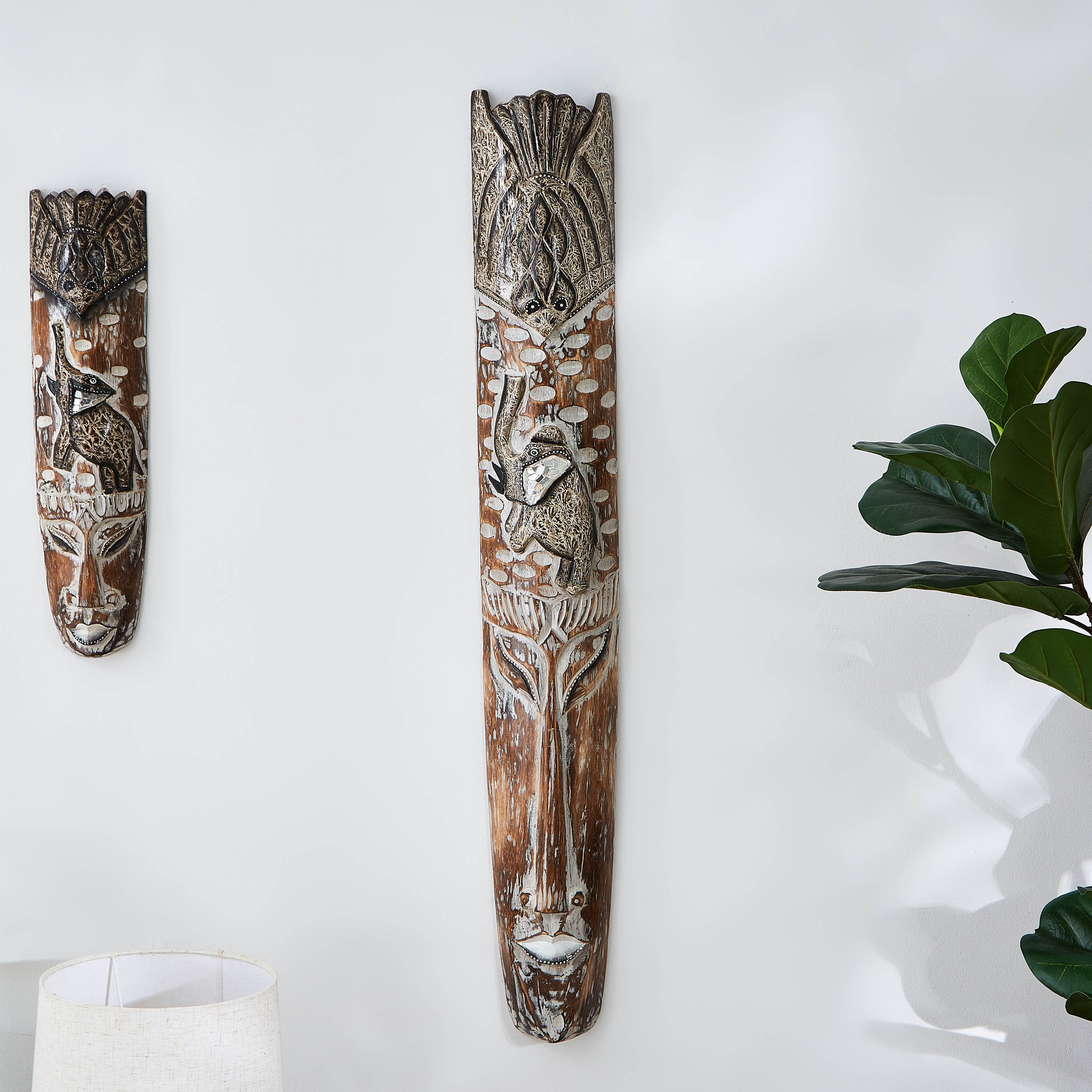 ديكور حائط قناع خشبي مع فيل من ويلا-hbxhomeware-homedecor-figurinesandornaments-image-1