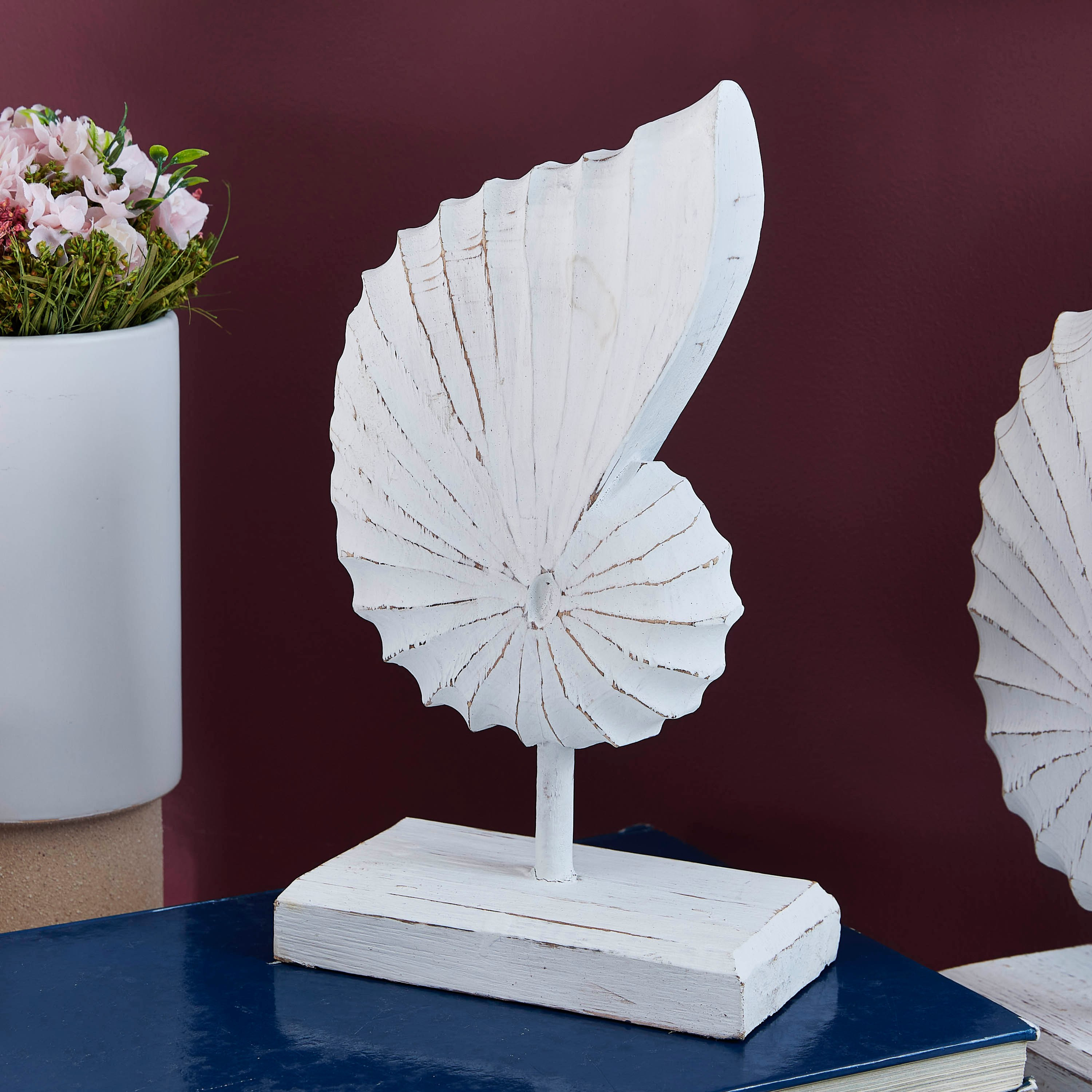 قطعة ديكور صدفة خشبية وعصا 30 سم - ويلا-hbxhomeware-homedecor-figurinesandornaments-image-1