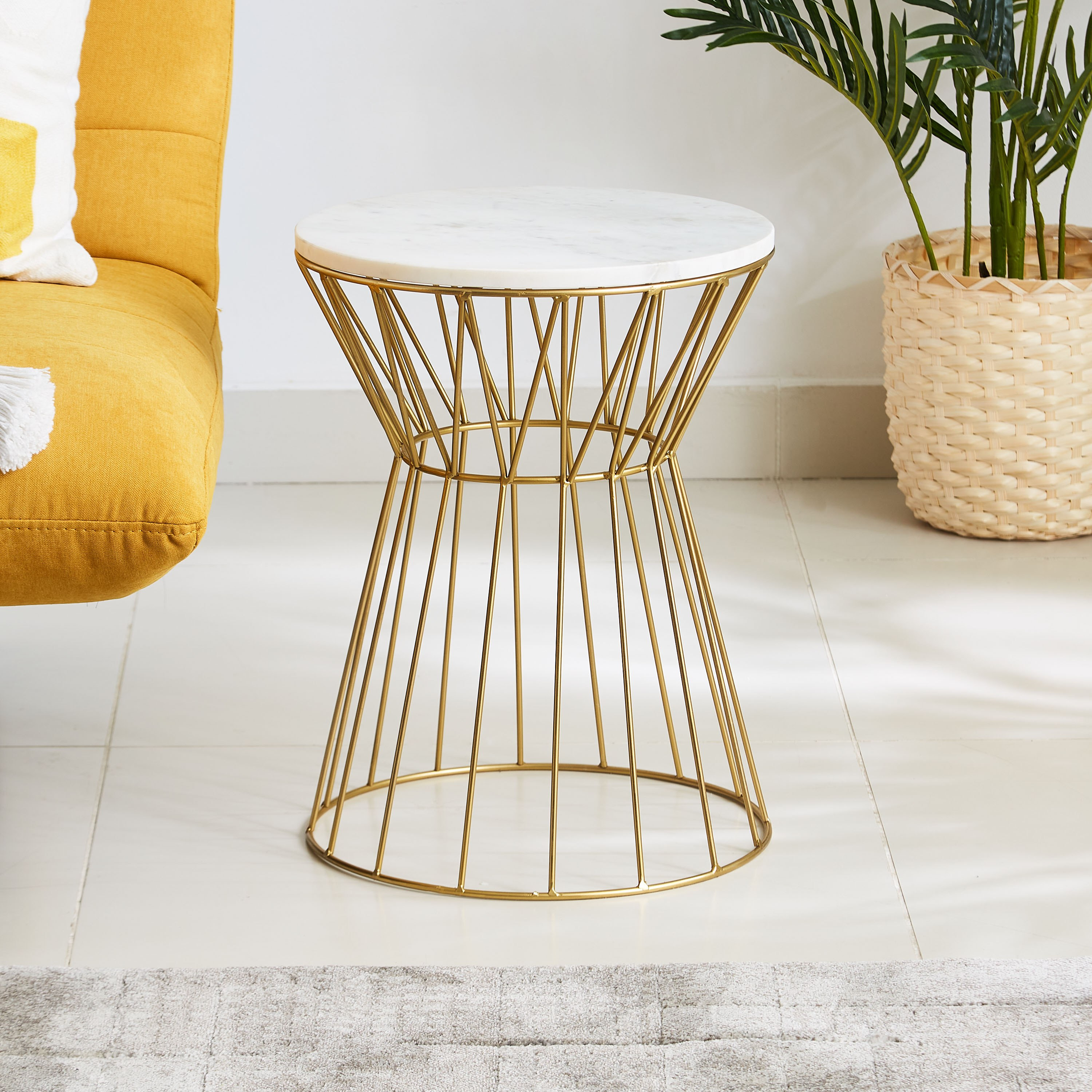 طاولة جانبية بسطح رخام من أستريد-hbxfurniture-livingroom-endtables-image-1