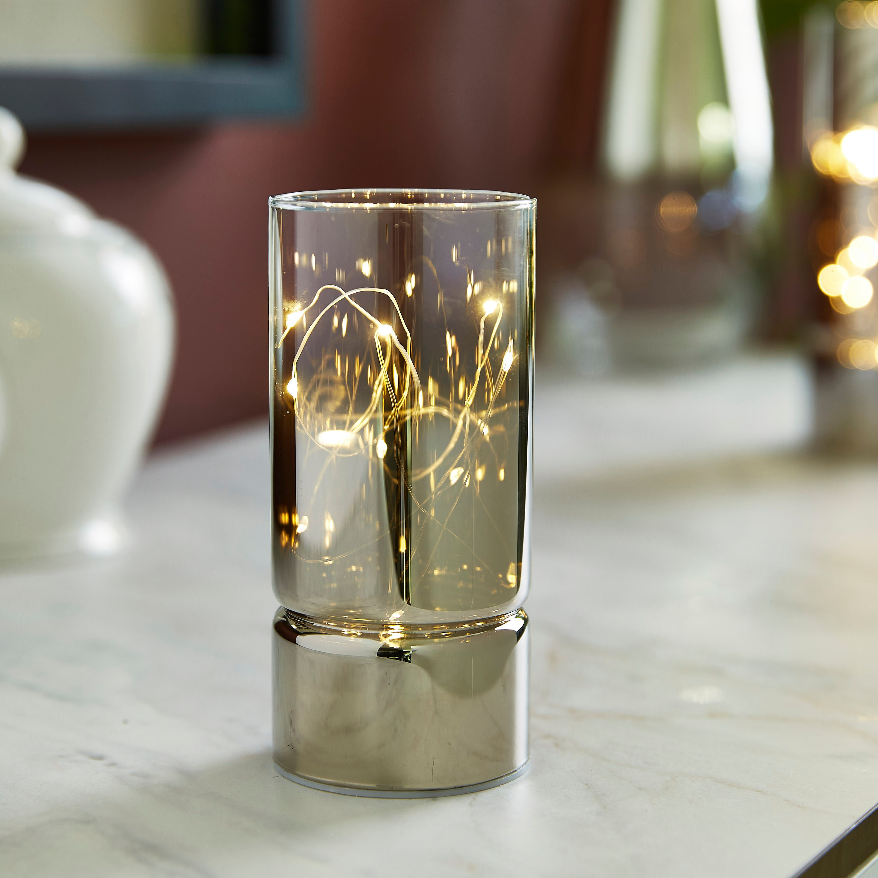 Ava Glass Cylinder Ombre Vase with LED Lights-hbxhomeware-hbxdecorandfurnishings-image-1