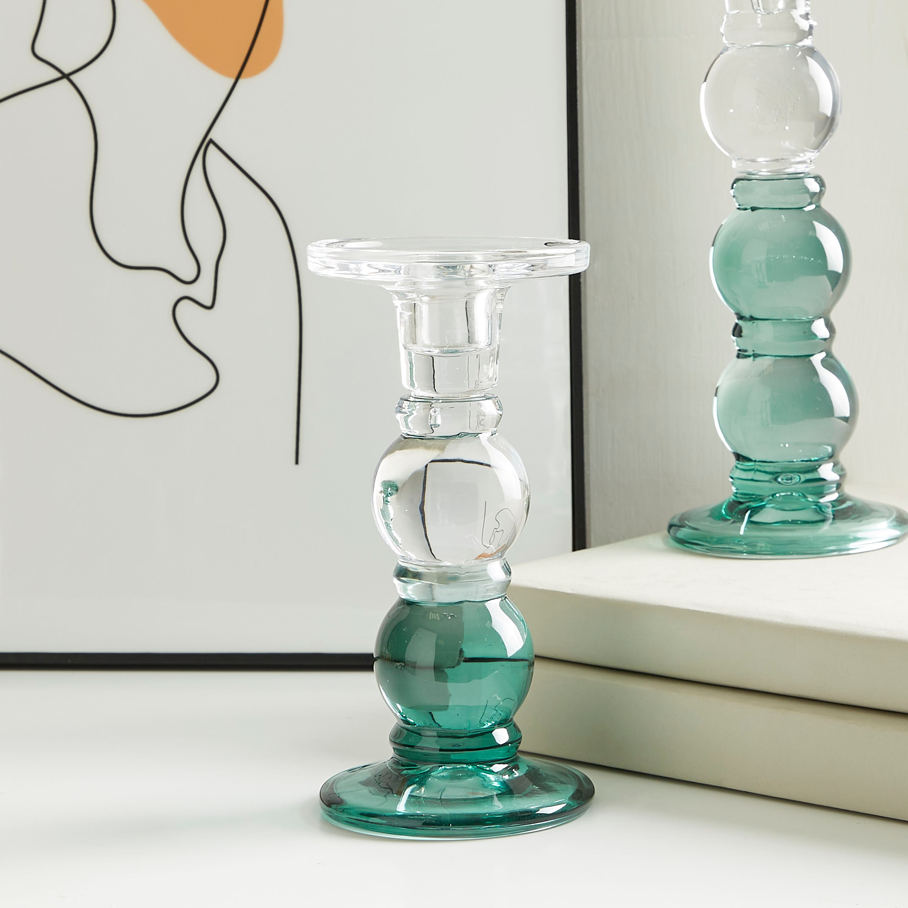 حامل شموع زجاجي عمودي رفيع جايد من آفا- صغير-hbxlivingroom-decorandaccessories-candleholders-image-1