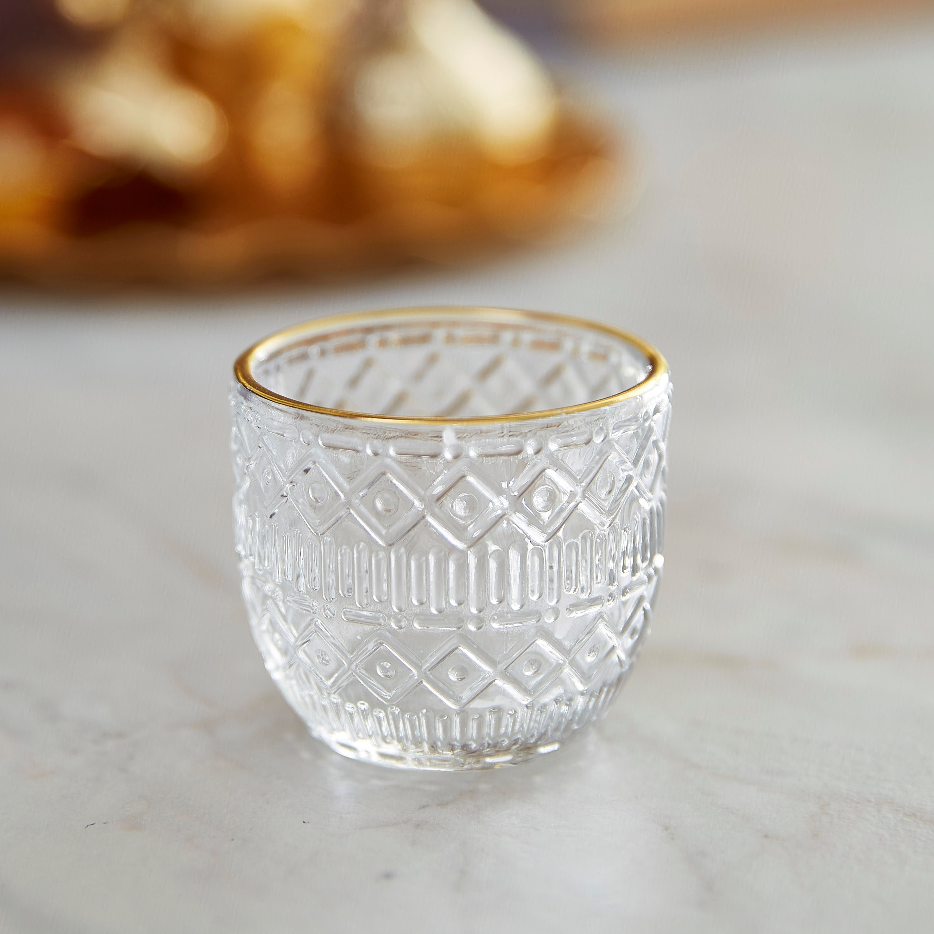 Ava Glass Aztec Gold Rimmed Votive-hbxlivingroom-decorandaccessories-candleholders-image-1