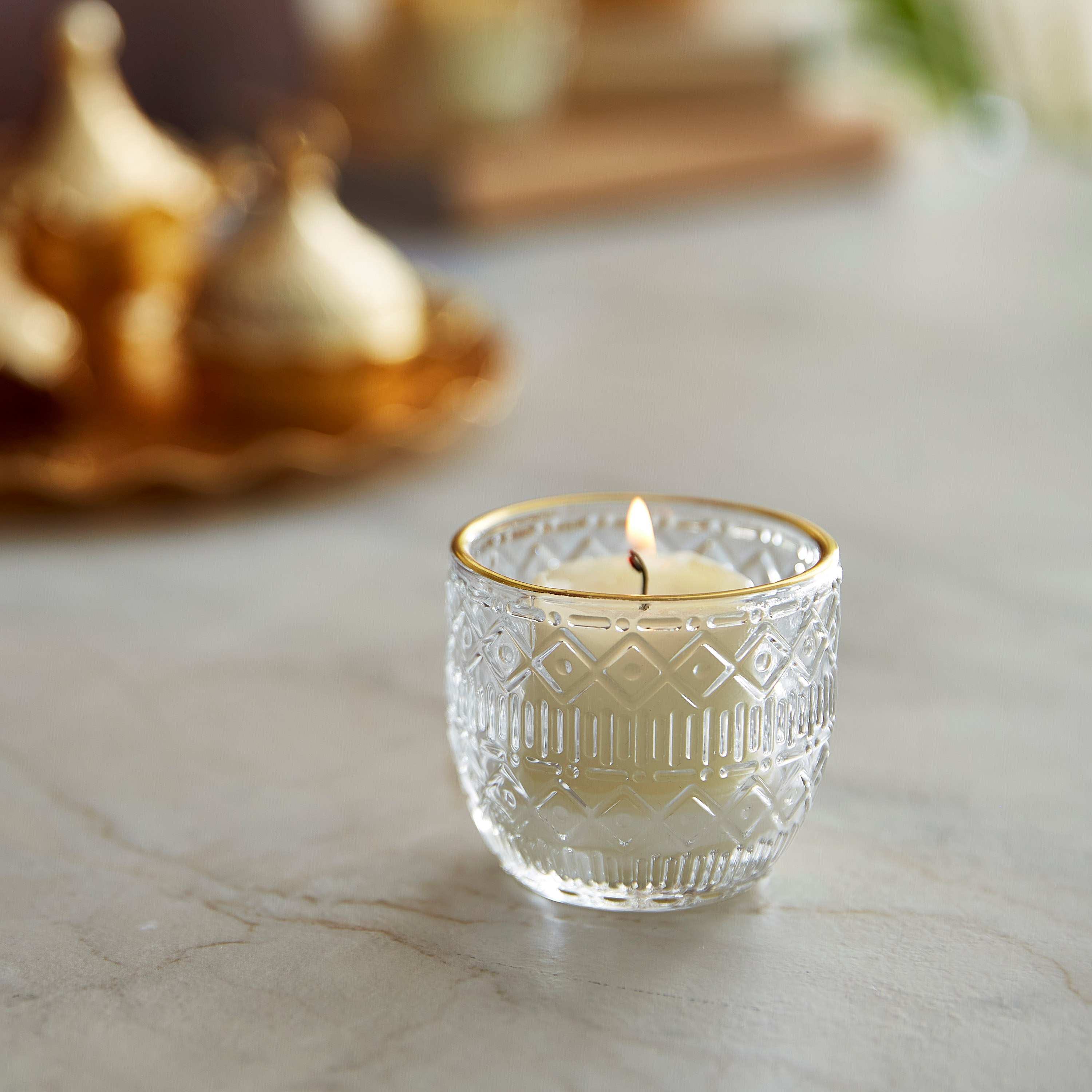 Ava Glass Aztec Gold Rimmed Votive-hbxlivingroom-decorandaccessories-candleholders-image-2