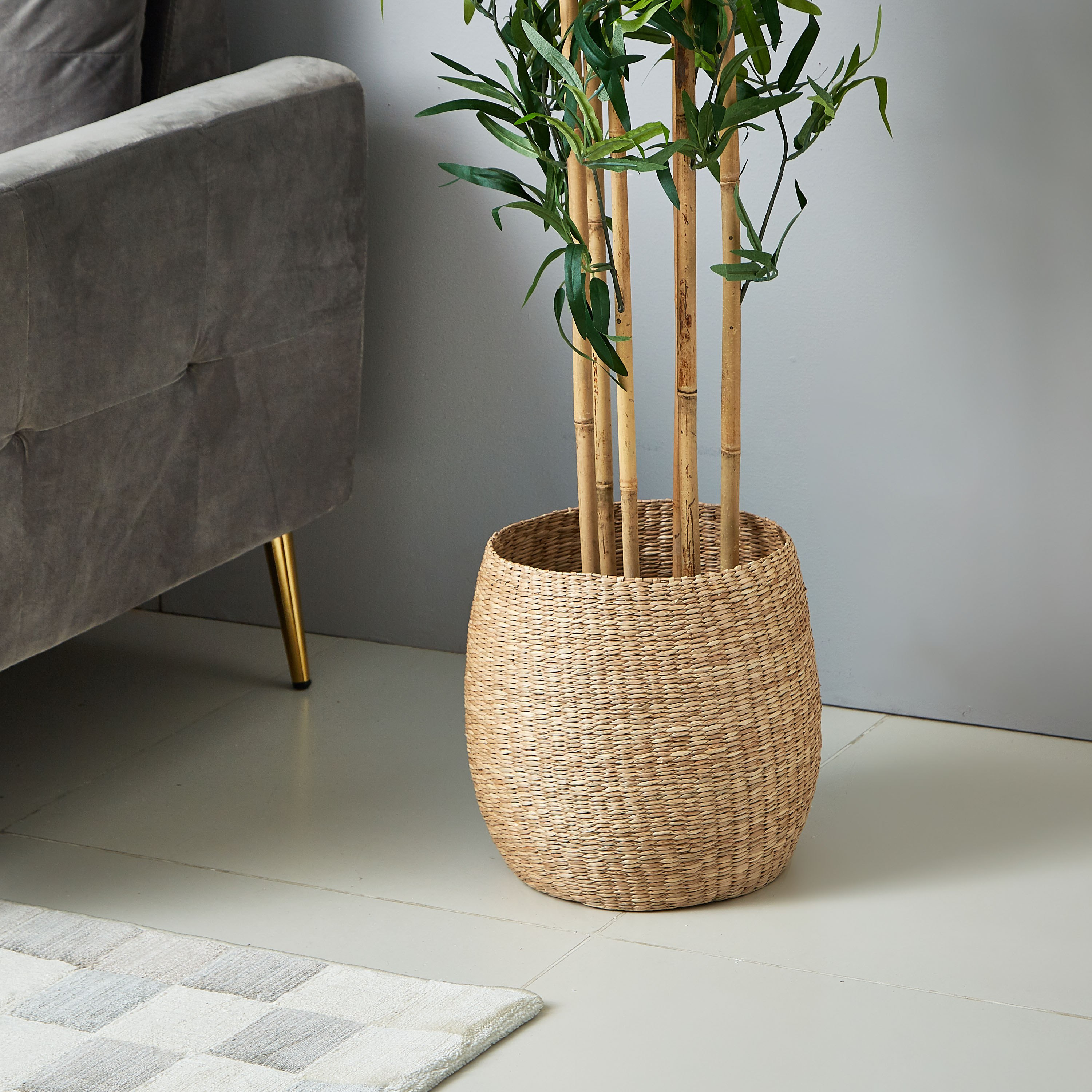 إصيص منسوج من الأعشاب البحريّة من ناتشورا-hbxdecorandfurnishings-homeaccessories-artificialflowersandplants-image-1