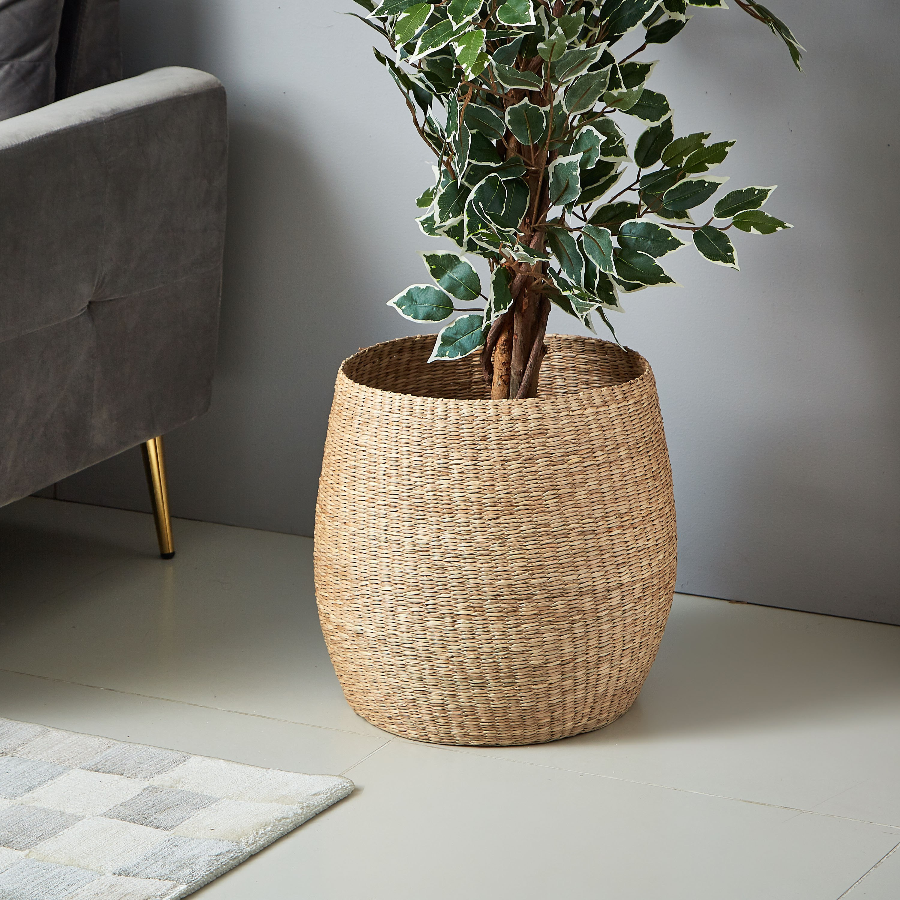 إصيص منسوج من الأعشاب البحريّة من ناتشورا-hbxdecorandfurnishings-homeaccessories-artificialflowersandplants-image-1