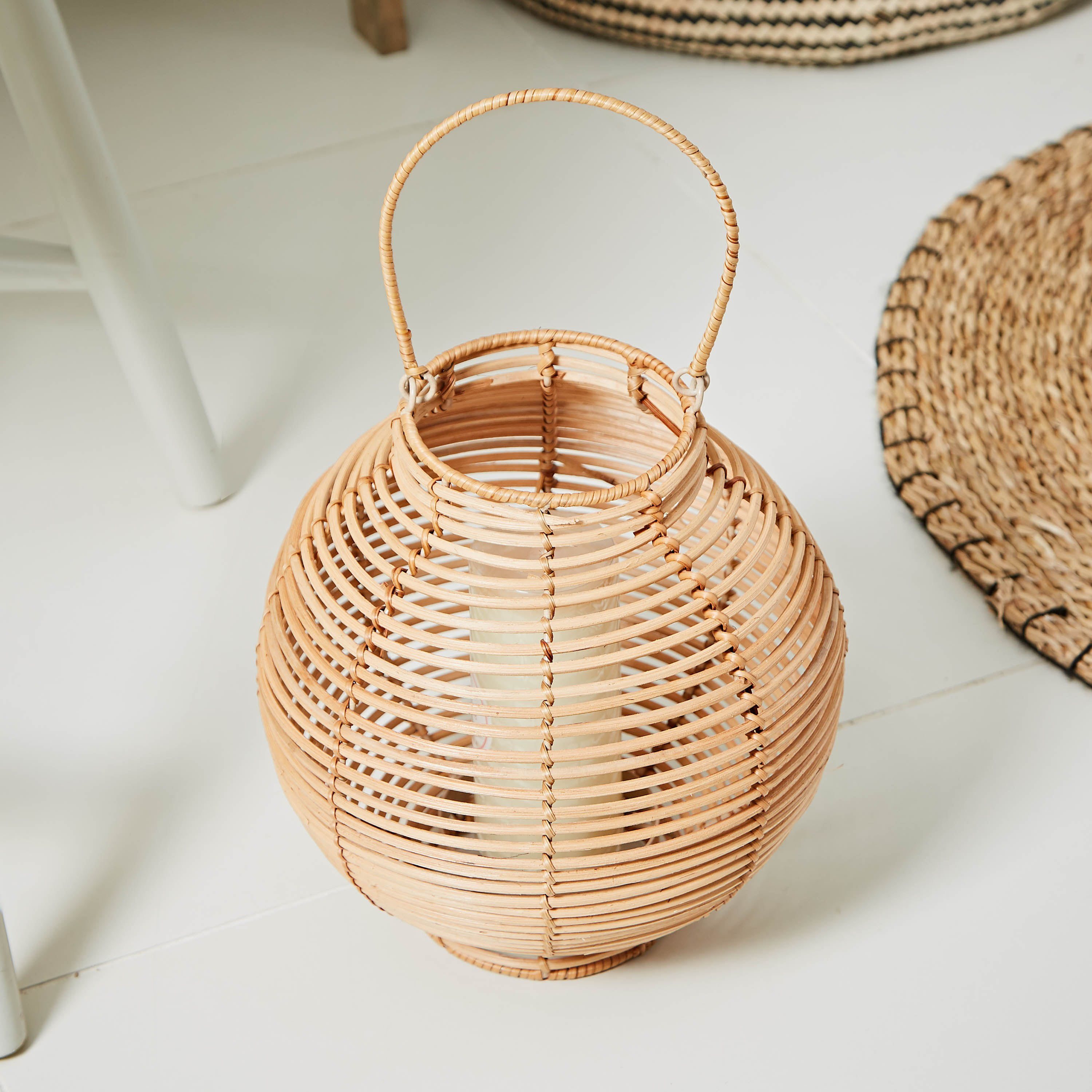 Natura Rattan Lantern with Glass Votive-hbxdecorandfurnishings-homeaccessories-lanterns-image-2