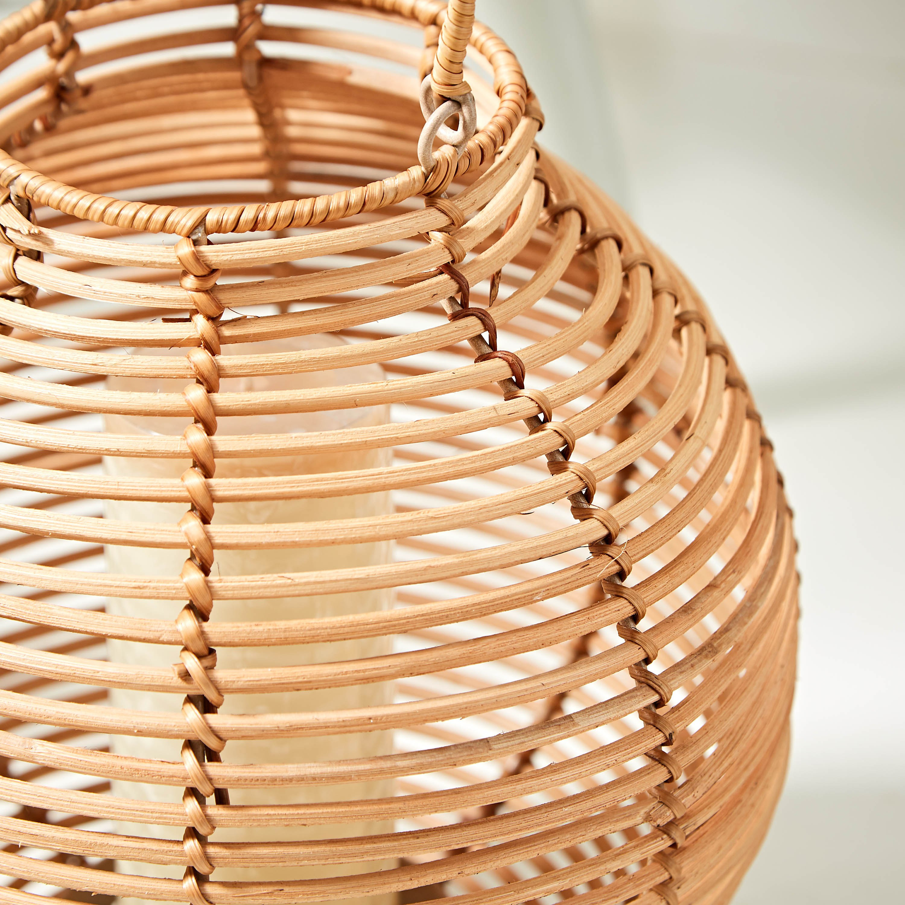 Natura Rattan Lantern with Glass Votive-hbxdecorandfurnishings-homeaccessories-lanterns-image-3