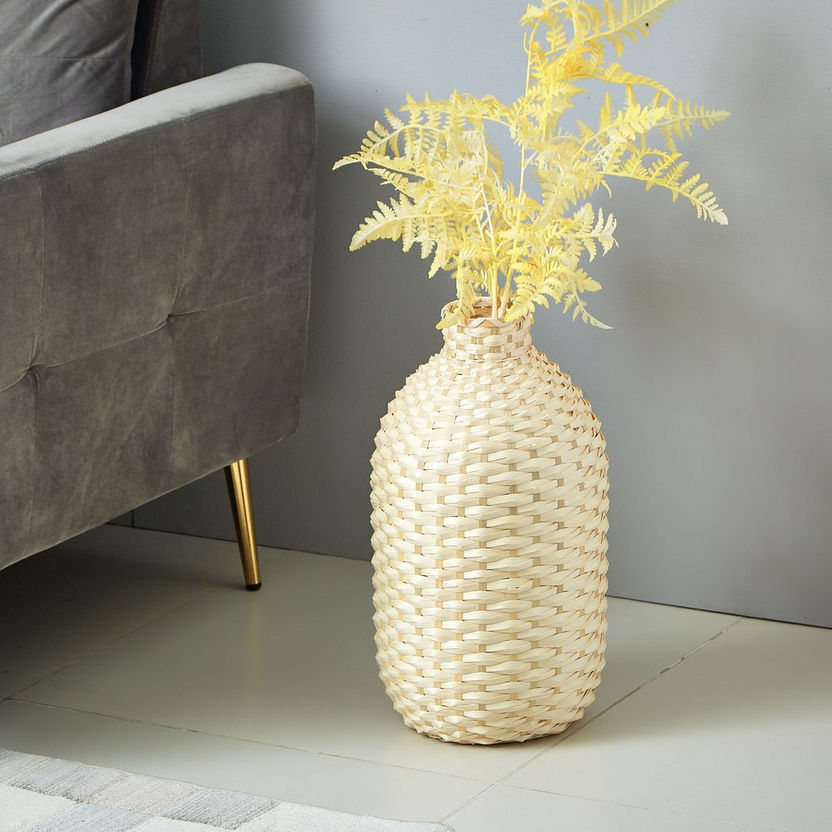 Natura Bamboo Weave Detail Vase-Vases-image-0