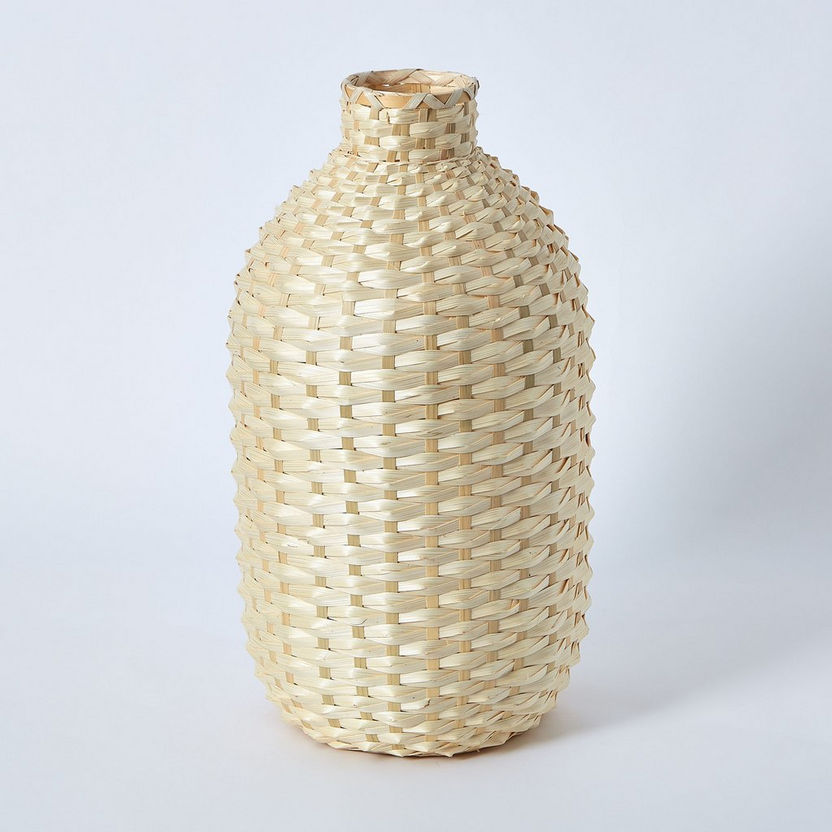 Natura Bamboo Weave Detail Vase-Vases-image-4