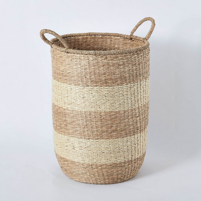 Natura Seagrass Basket with Handles - 40x65 cm-Laundry Hampers-image-4