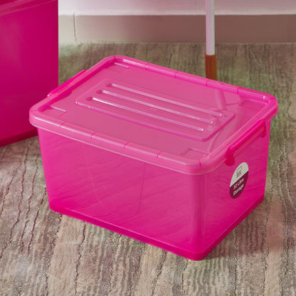 Rolling Storage Box with Wheels and Lid - 34x47x25 cm-Bedroom Storage-image-0