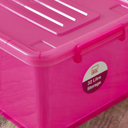 Rolling Storage Box with Wheels and Lid - 34x47x25 cm-Bedroom Storage-image-1