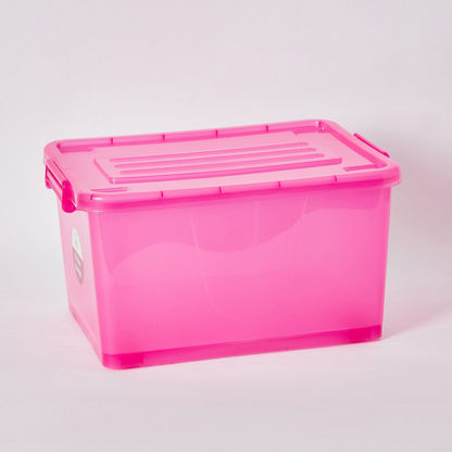 Rolling Storage Box with Wheels and Lid - 34x47x25 cm-Bedroom Storage-image-5