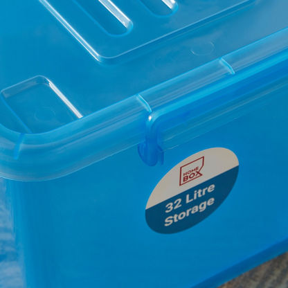Rolling Storage Box with Wheels and Lid - 34x47x25 cms