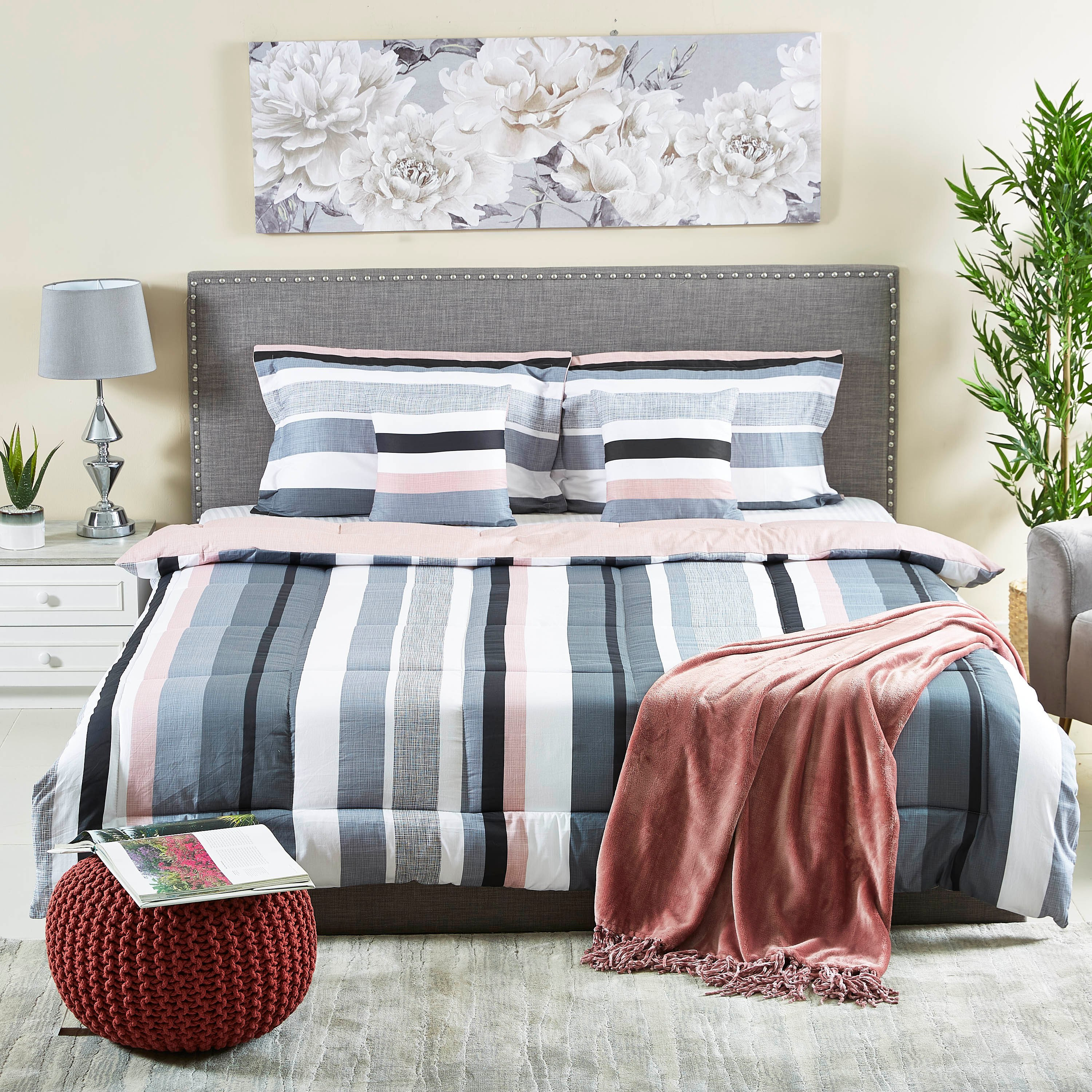 طقم لحاف كينج قطن ساتان 5 قطع بطبعات 220x240 سم - تكس-hbxhomeware-hbxdecorandfurnishings-image-7