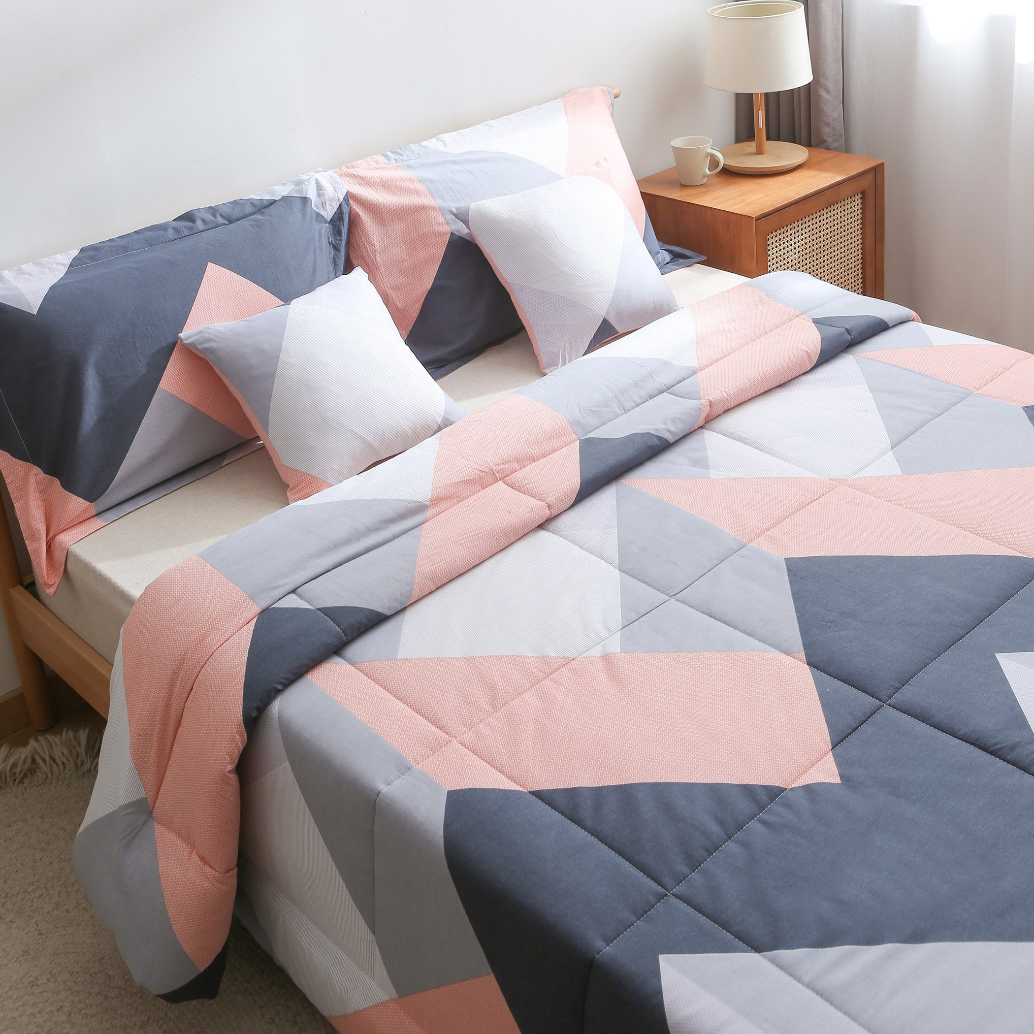 Gael 5-Piece Printed Cotton Satin King Comforter Set - 220x240 cm-hbxhomeware-hbxdecorandfurnishings-image-2