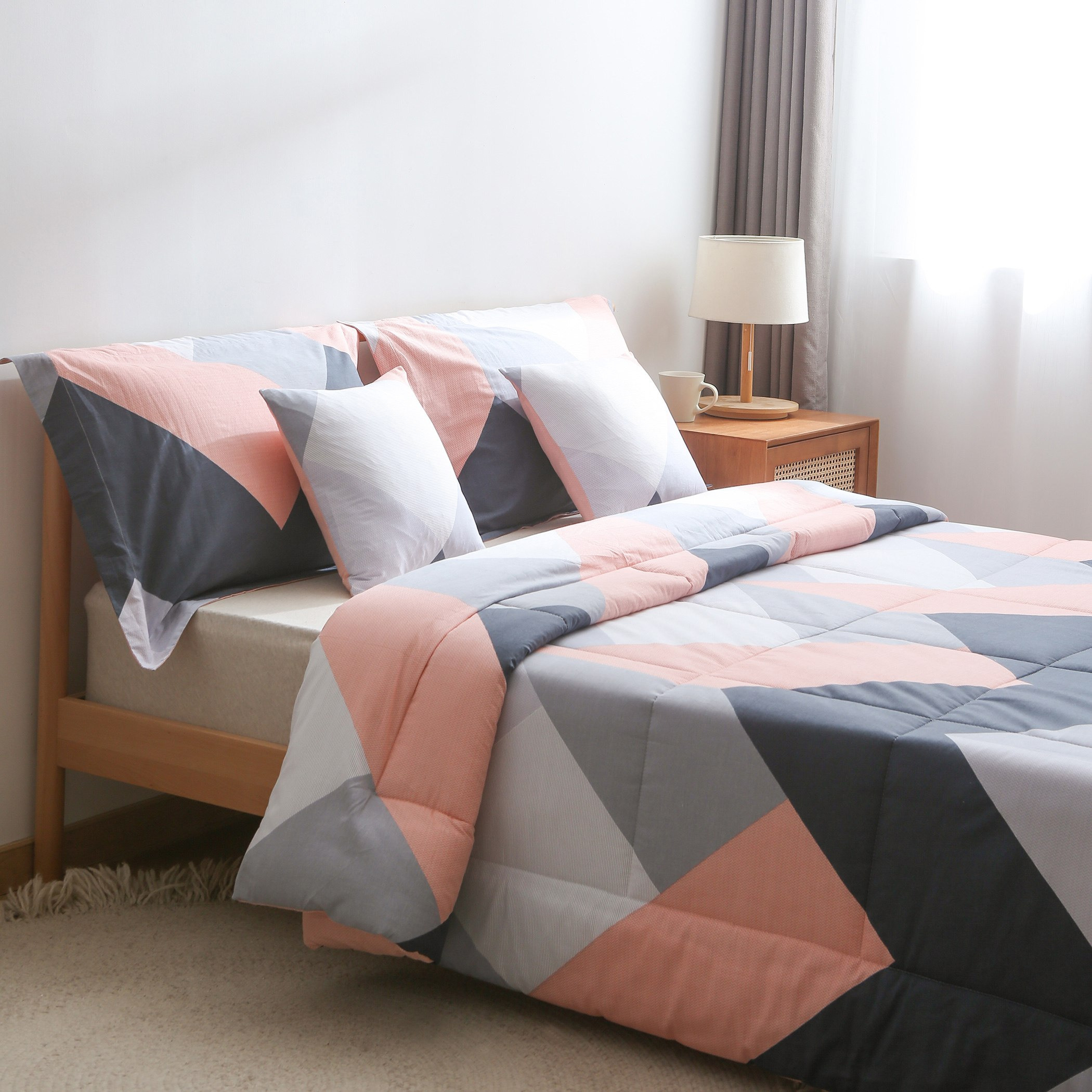Gael 5-Piece Printed Cotton Satin King Comforter Set - 220x240 cm-hbxhomeware-hbxdecorandfurnishings-image-6