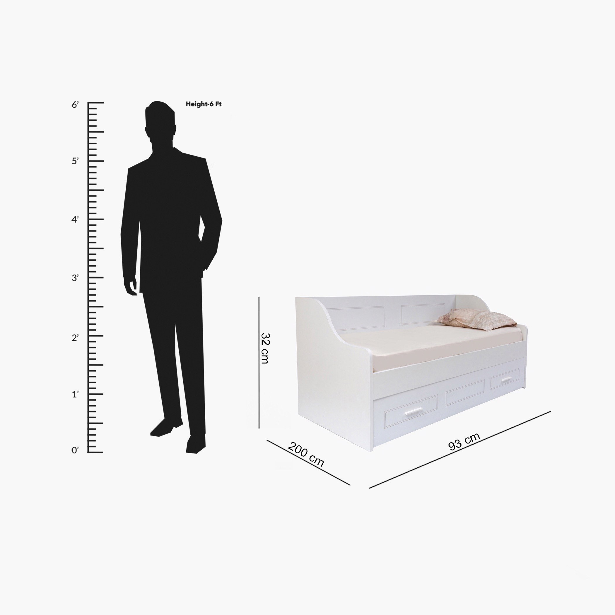 Movo Boston Single Day Bed with Pull-Out Bed - 90x200 cm-hbxbedroom-bedsandbedsets-daybeds-image-7