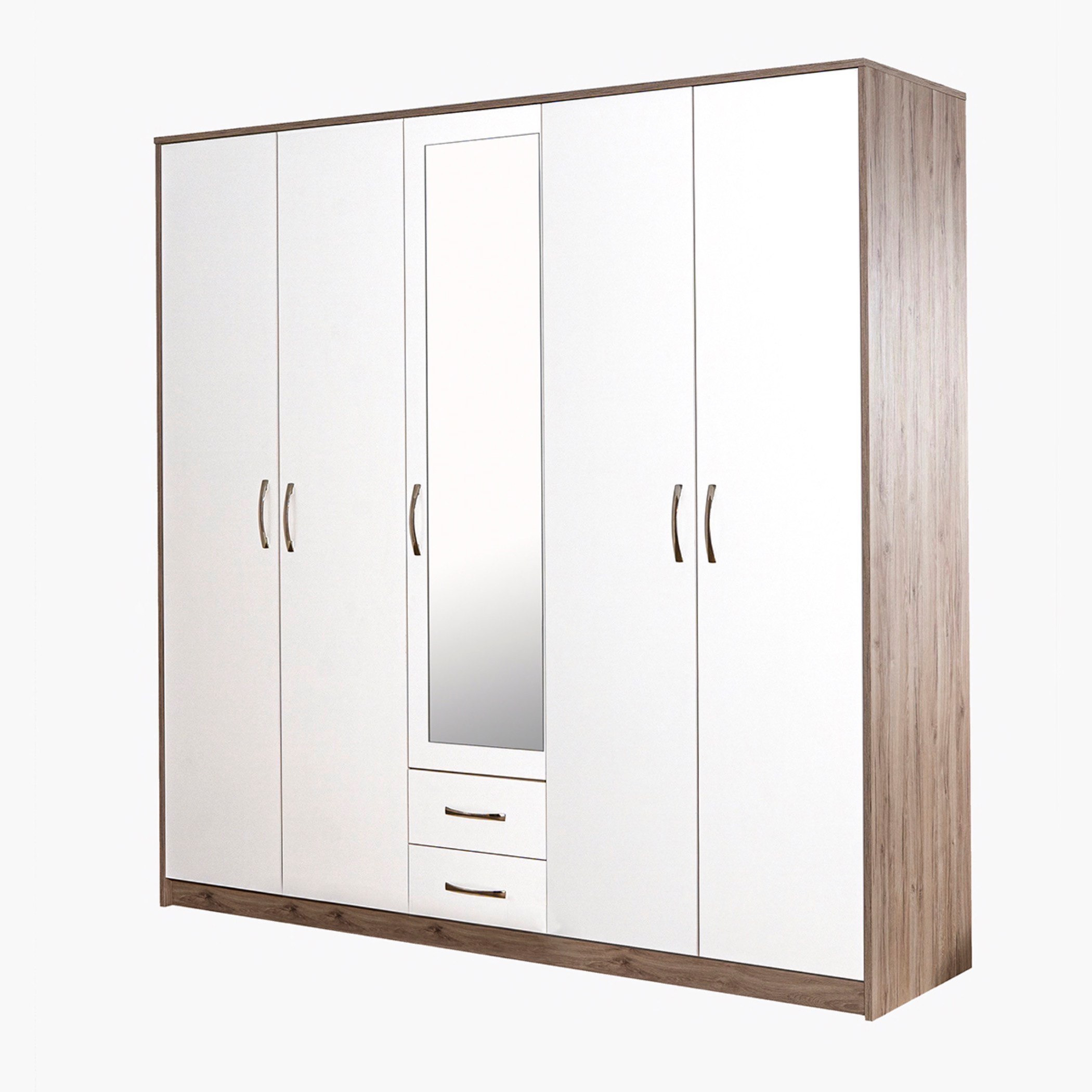 خزانة ملابس بـ 5 أبواب ودرجين ومرآة من كونكورد-hbxfurniture-wardrobes-image-2
