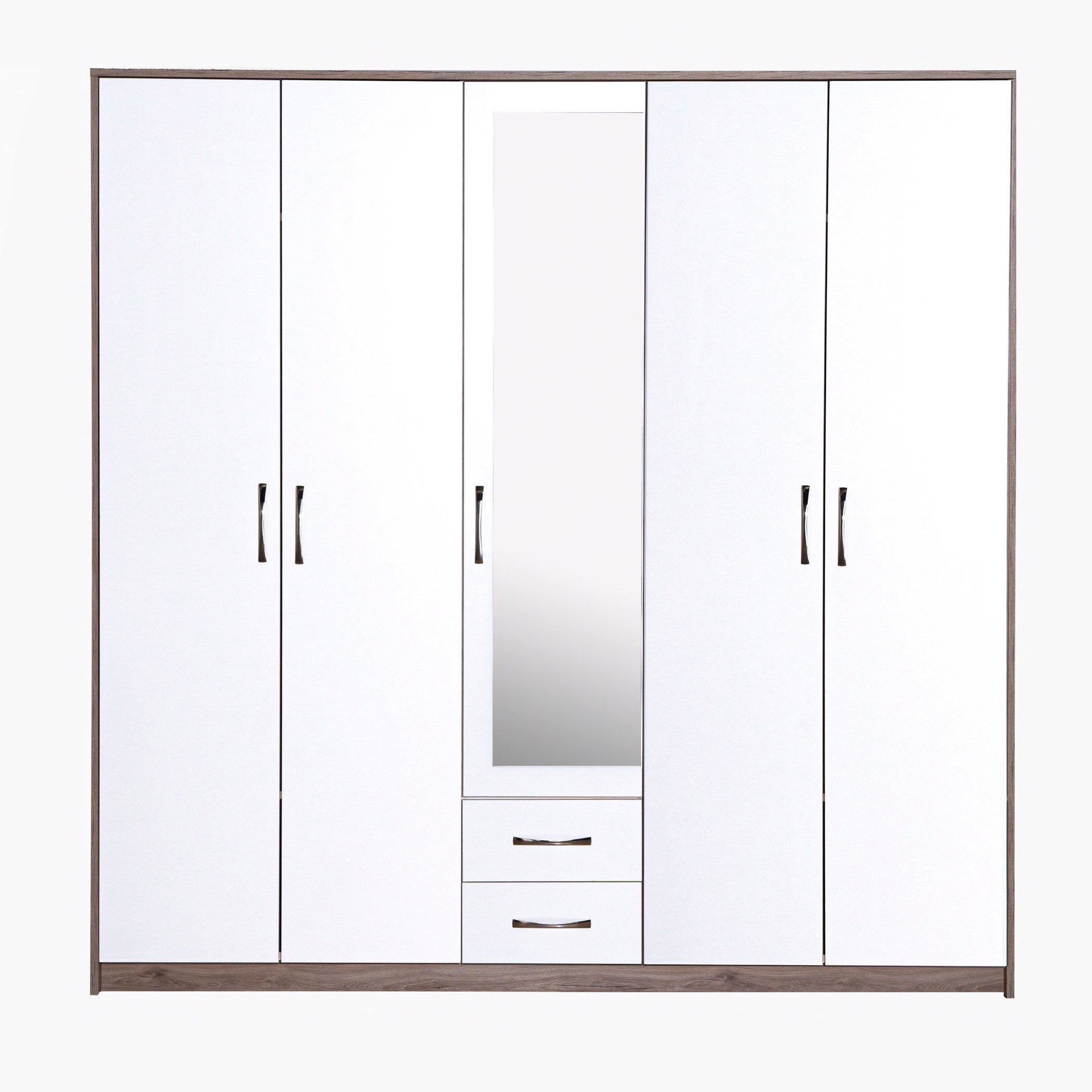 خزانة ملابس بـ 5 أبواب ودرجين ومرآة من كونكورد-hbxfurniture-wardrobes-image-3