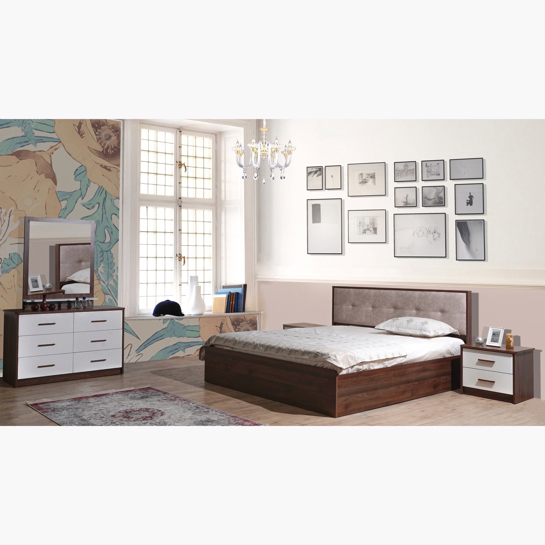 طقم غرفة نوم كينج 5 قطع - هارموني من موڤو - 180x200 سم-hbxbedroom-bedsandbedsets-bedroomsets-king-image-1