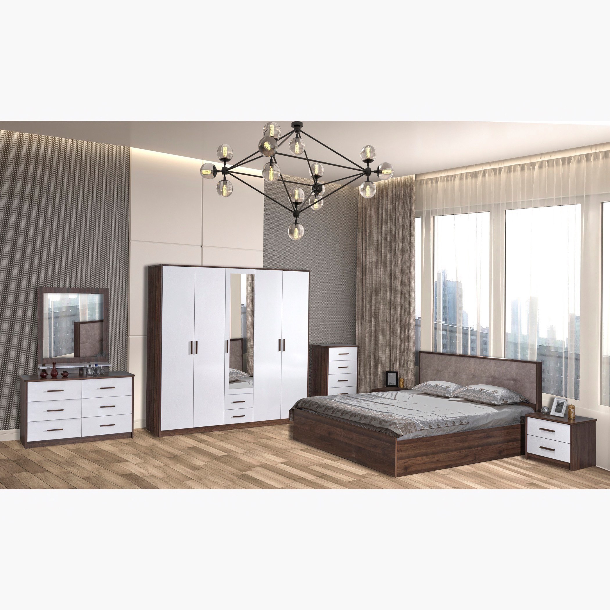 طقم غرفة نوم كينج 5 قطع - هارموني من موڤو - 180x200 سم-hbxbedroom-bedsandbedsets-bedroomsets-king-image-14
