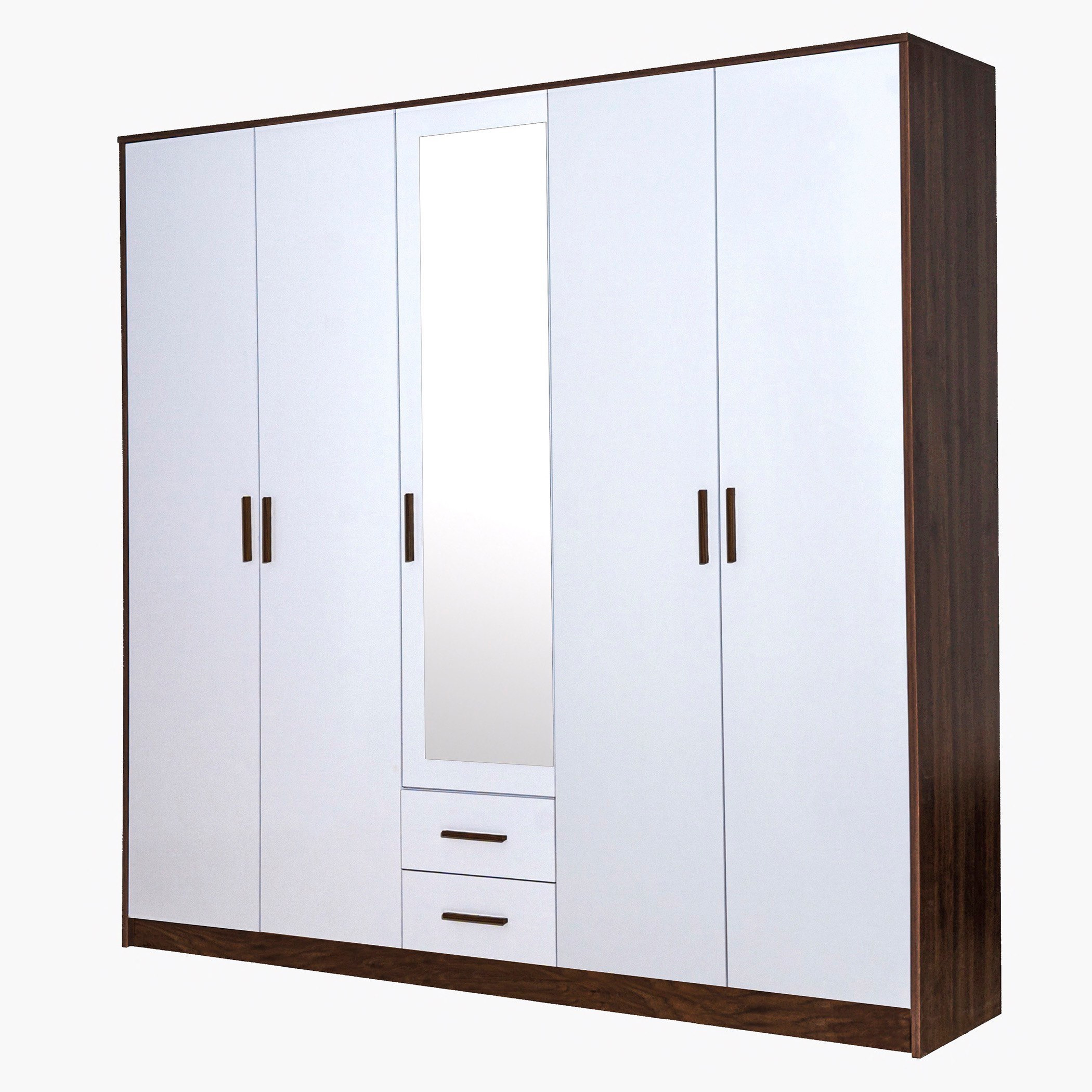 خزانة ملابس 5 أبواب بدرجين ومرآة - هارموني من موڤو-hbxfurniture-wardrobes-image-4