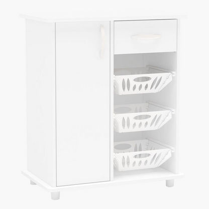 Martha 1-Drawer Microwave Cart with Door and 3-Trays