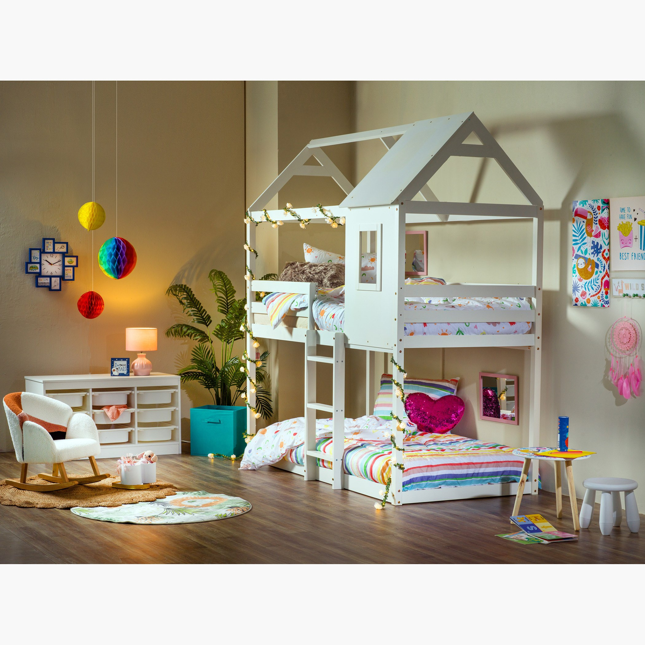 سرير توين طابقين بتصميم منزل - هامبتون من موڤو - 90x190 سم-hbxkidsandyouth-bedsandbedsets-bunkbeds-single-image-13