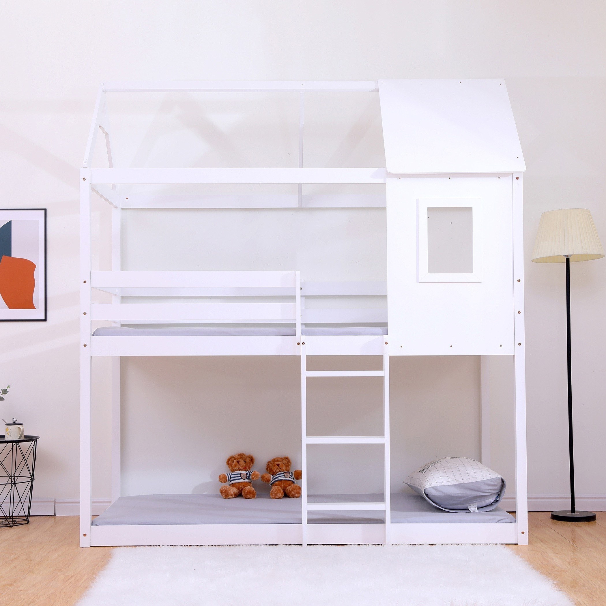 سرير توين طابقين بتصميم منزل - هامبتون من موڤو - 90x190 سم-hbxkidsandyouth-bedsandbedsets-bunkbeds-single-image-5