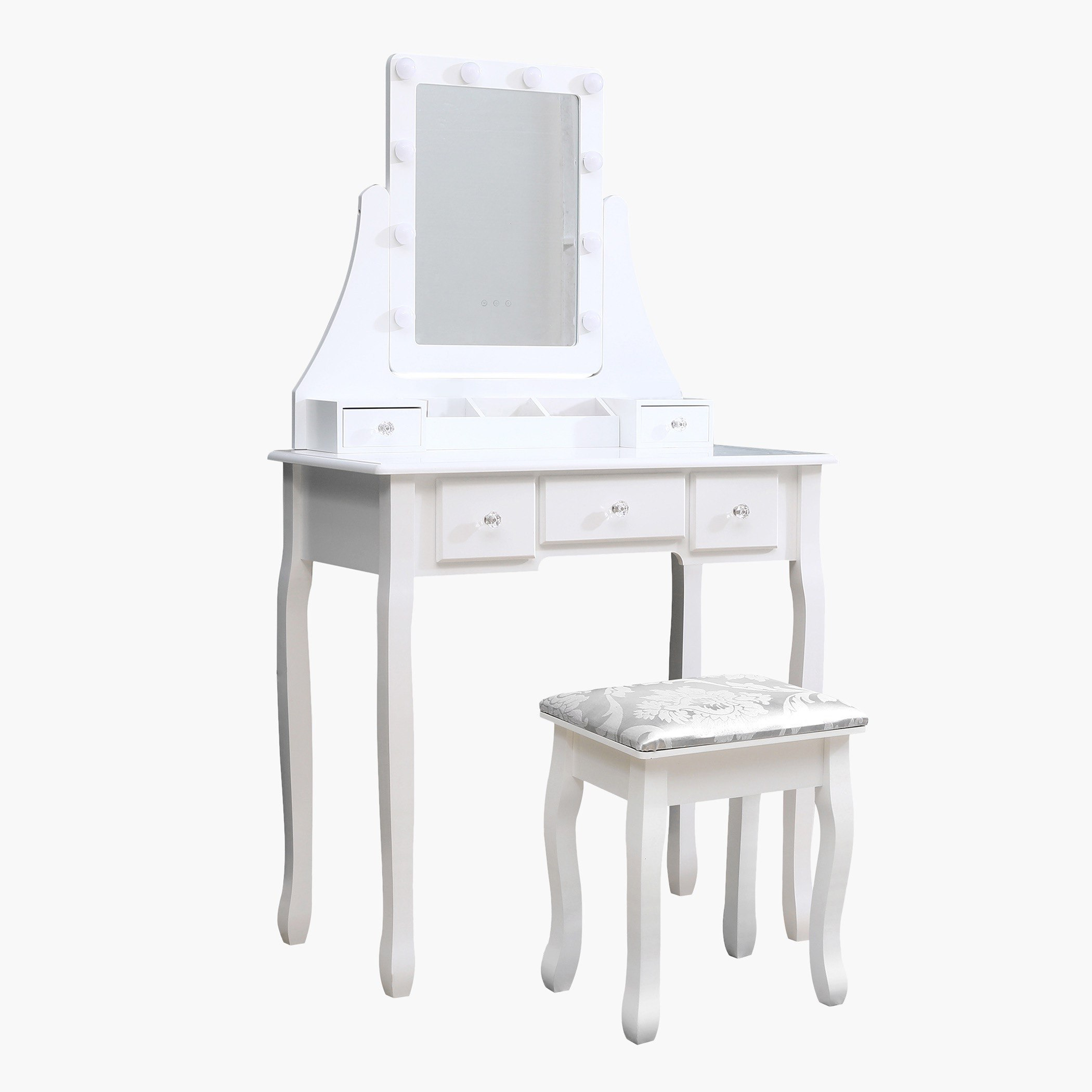طاولة تزيين مع مرآة ومقعد - كاميليا من موڤو -hbxfurniture-kidsroom-kidsdressersandmirrors-image-12
